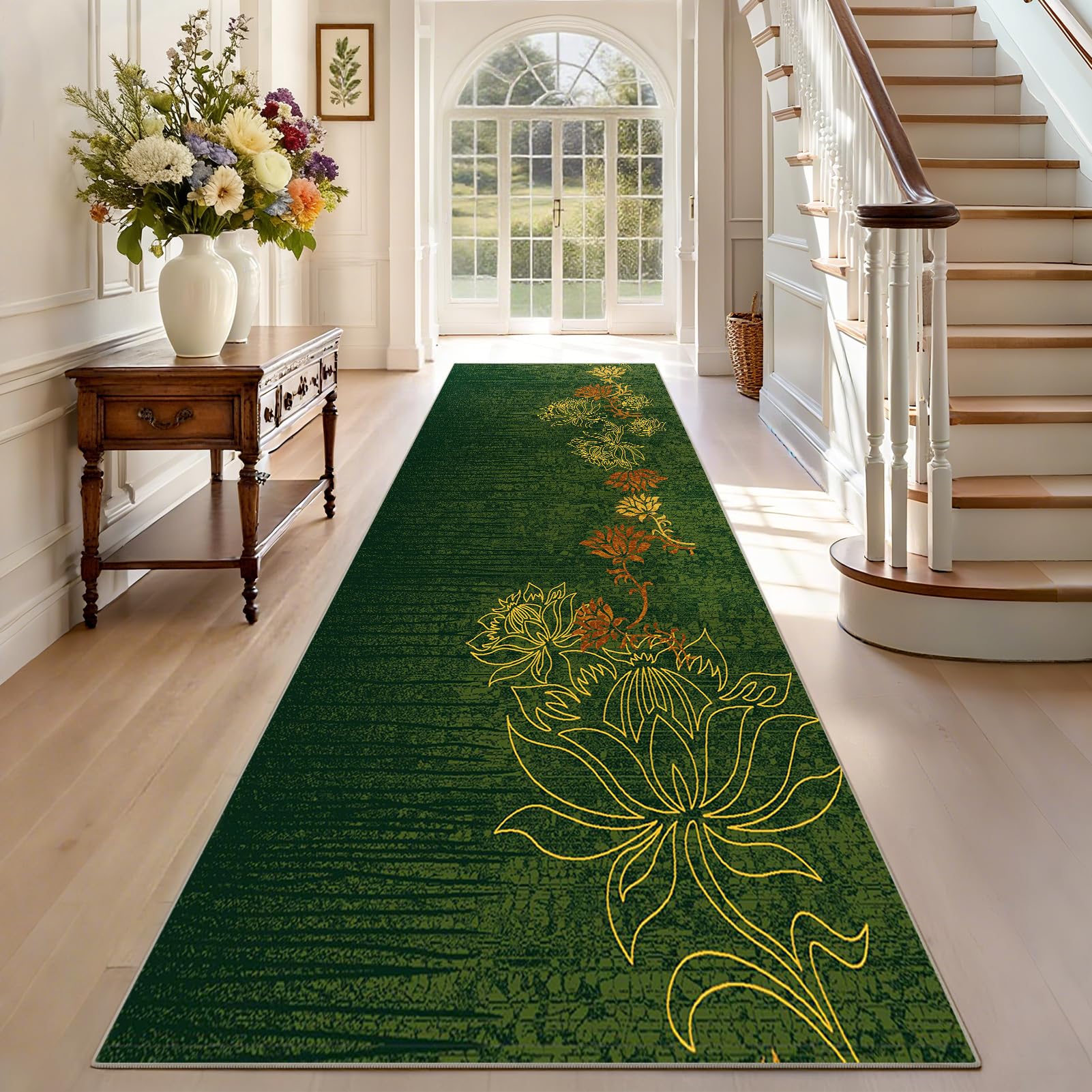 Runner Rugs for Hallway Long 70 x 480 cm Washable Non Slip Kitchen Carpet Runner for Entryway Hallways Kitchen Bedroom Living Bedside Laundry Room, Narrow Heavy Duty Low Pile Carpets Runners