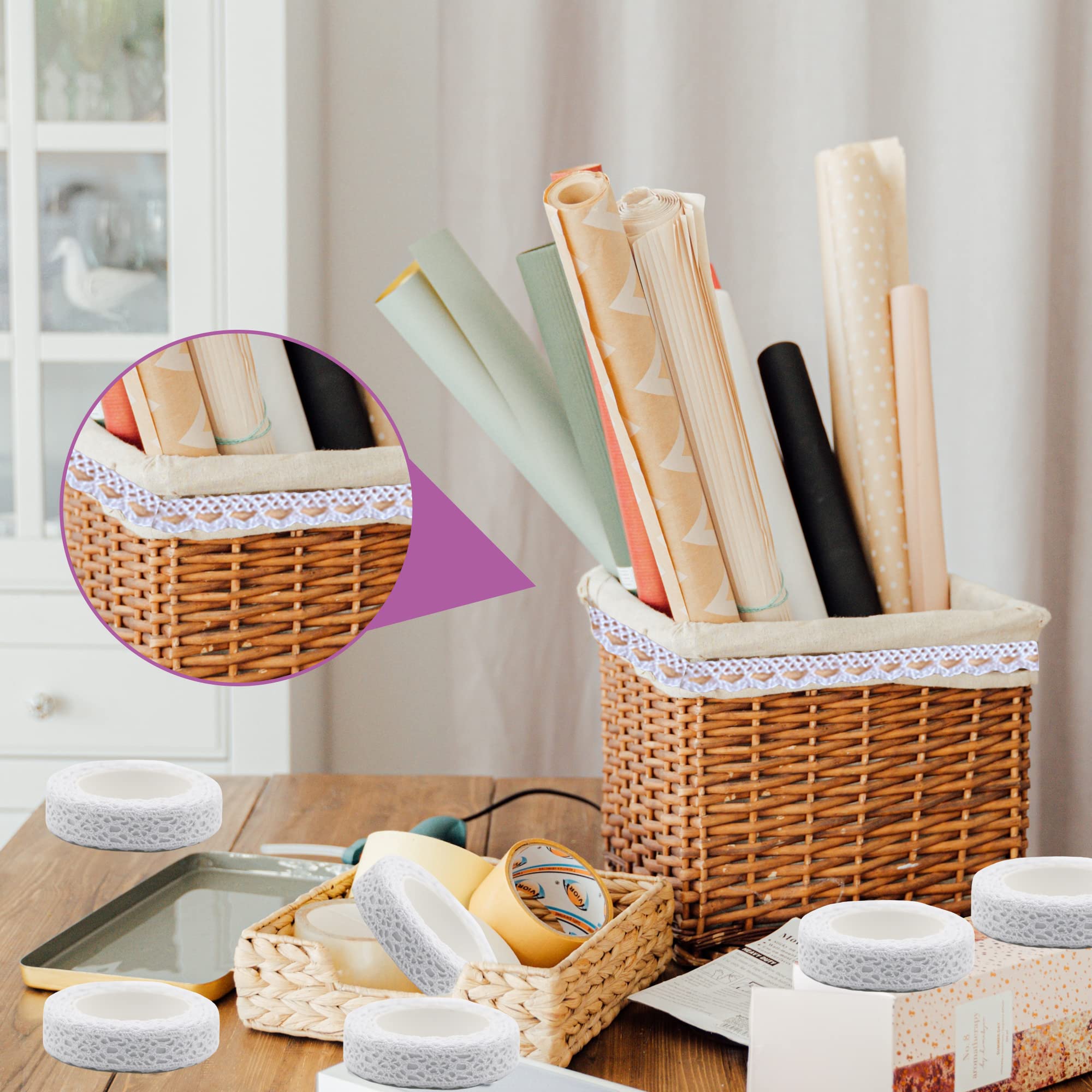 Astaron Zelfklevend kanten lint wit kanten tape, vintage decoratief lint kant rand lint voor ambachten bruiloft decoratie scrapbooking geschenkdoos