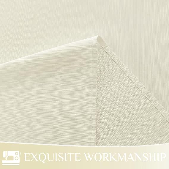 Softalker Cream Table Cloth Rectangular 140x200 cm Linen Texture Wipe Clean Tablecloth Water Resistant Table Cloths Stain Resistant Table Cover for Birthday Party Wedding Outdoor Spring Easter