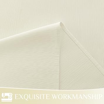 Softalker Cream Table Cloth Rectangular 140x200 cm Linen Texture Wipe Clean Tablecloth Water Resistant Table Cloths Stain Resistant Table Cover for Birthday Party Wedding Outdoor Spring Easter