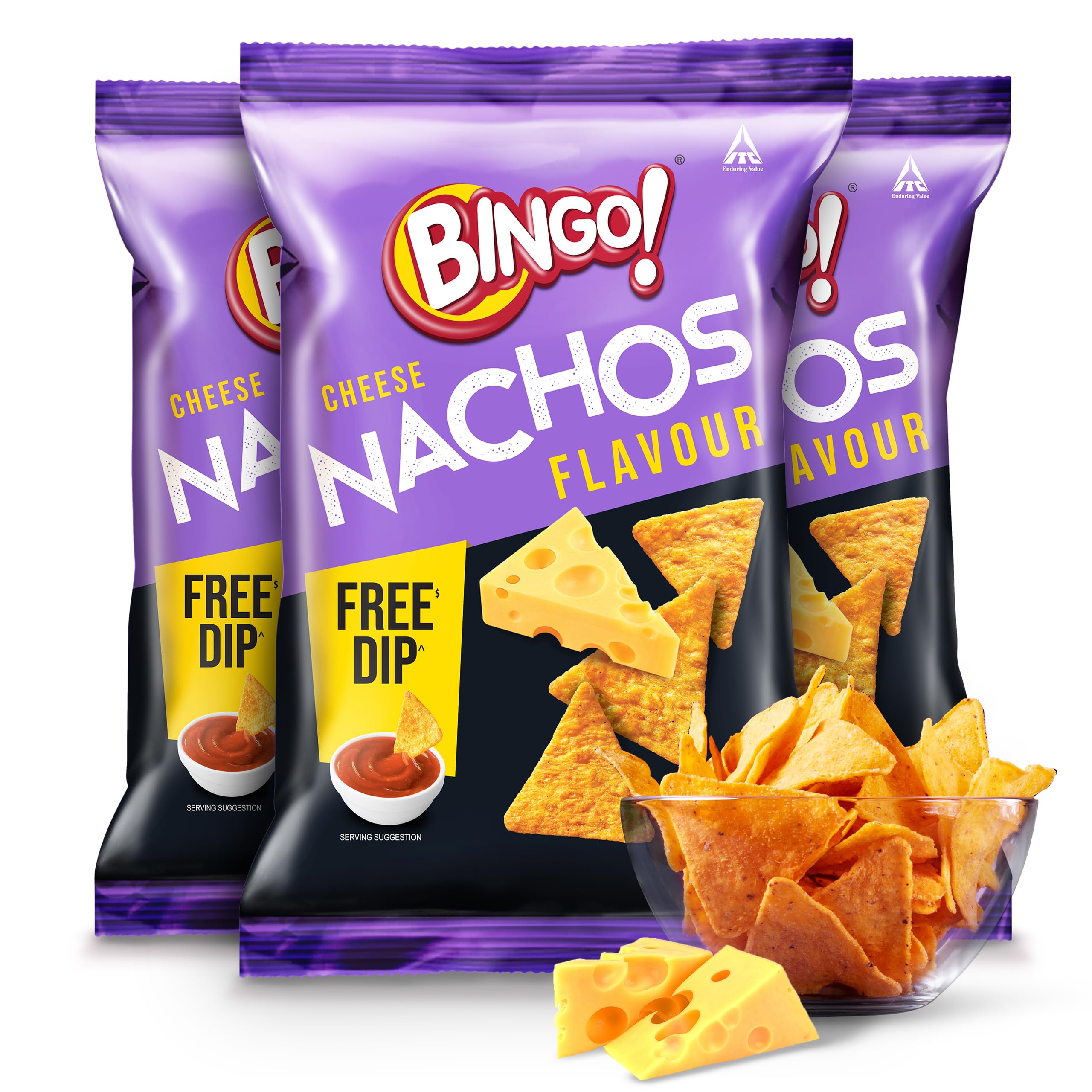 Bingo! Nachos Cheese, Free Dip, Crunchy, Crispy Nacho Chips, Made of Corn, Snacks Pack, 82.5g/80g(Pack of 3)(Weight may vary) (B0CKL84PC3) Amazon Price History, Amazon Price Tracker