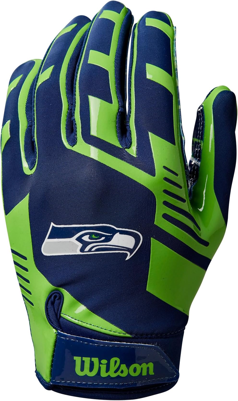 Wilson NFL Team Logo Stretch Fit Receiver Gloves - Adult and Youth Sizes