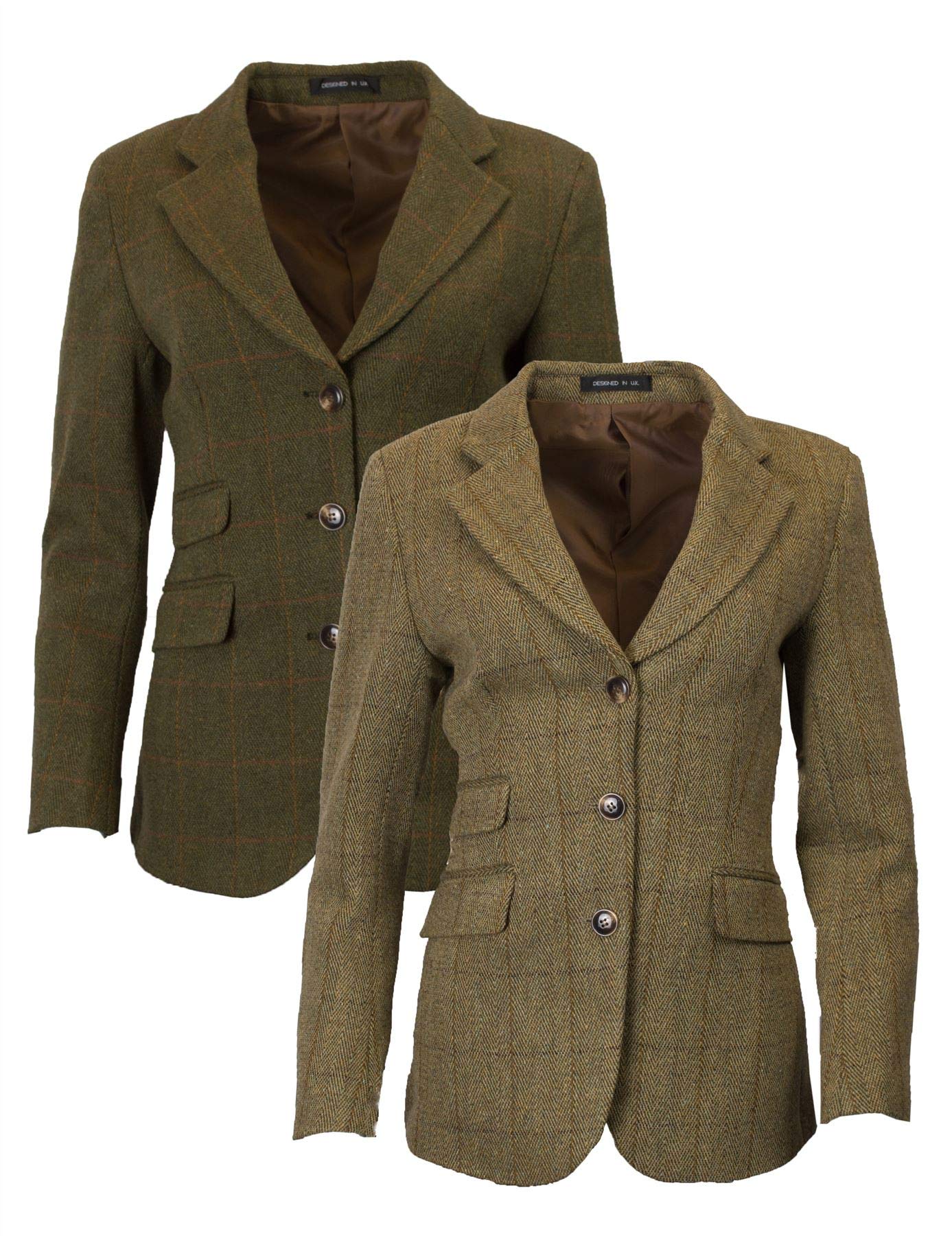 Walker and Hawkes Mayland - Blazer de Tweed para Mujer - Chaqueta de Estilo clásico inglés
