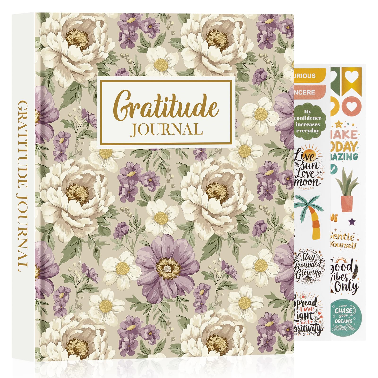 Lanpn Daily Gratitude Journal for Woman Men, 4 Month Affirmation & Mindfulness Planner, The 5 Minute Grateful Diary 20x23cm, Guided Reflection with Positivity Prompts & Quotes Undated Notebook