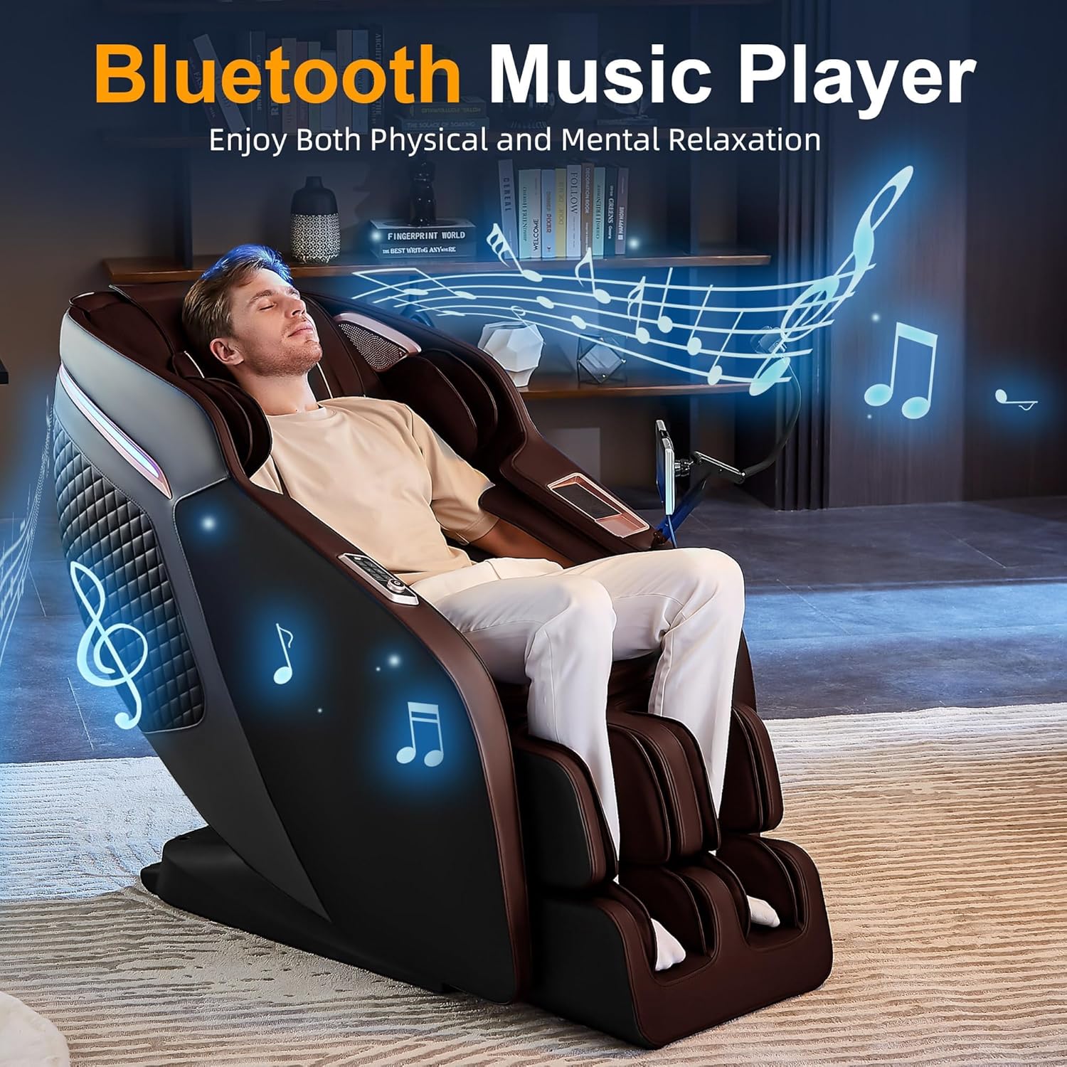 Upgraded 4D Massage Chair Full Body, Zero Gravity SL-Track Massage Chair Recliner with AI, Body Scan, Heating, Calf Kneading, Rocking Sleep Mode, Airbags, Foot Rollers, 18 Auto Modes