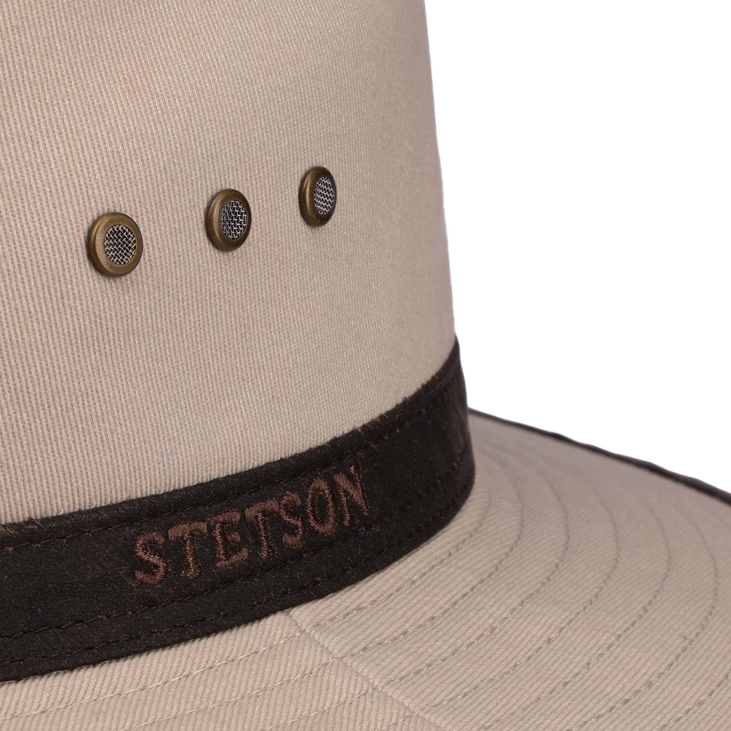 Stetson AVA Cotton Outdoorhut Traveller-Hut Herren Australienhut mit UV-Schutz 40+ Baumwollhut Herrenhut Frühjahr Sommer