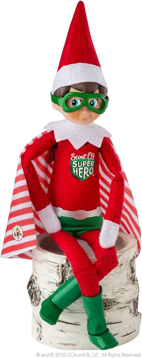 The Elf on The Shelf Claus Couture Scout Elf Super Hero Winter Set, Red/Green