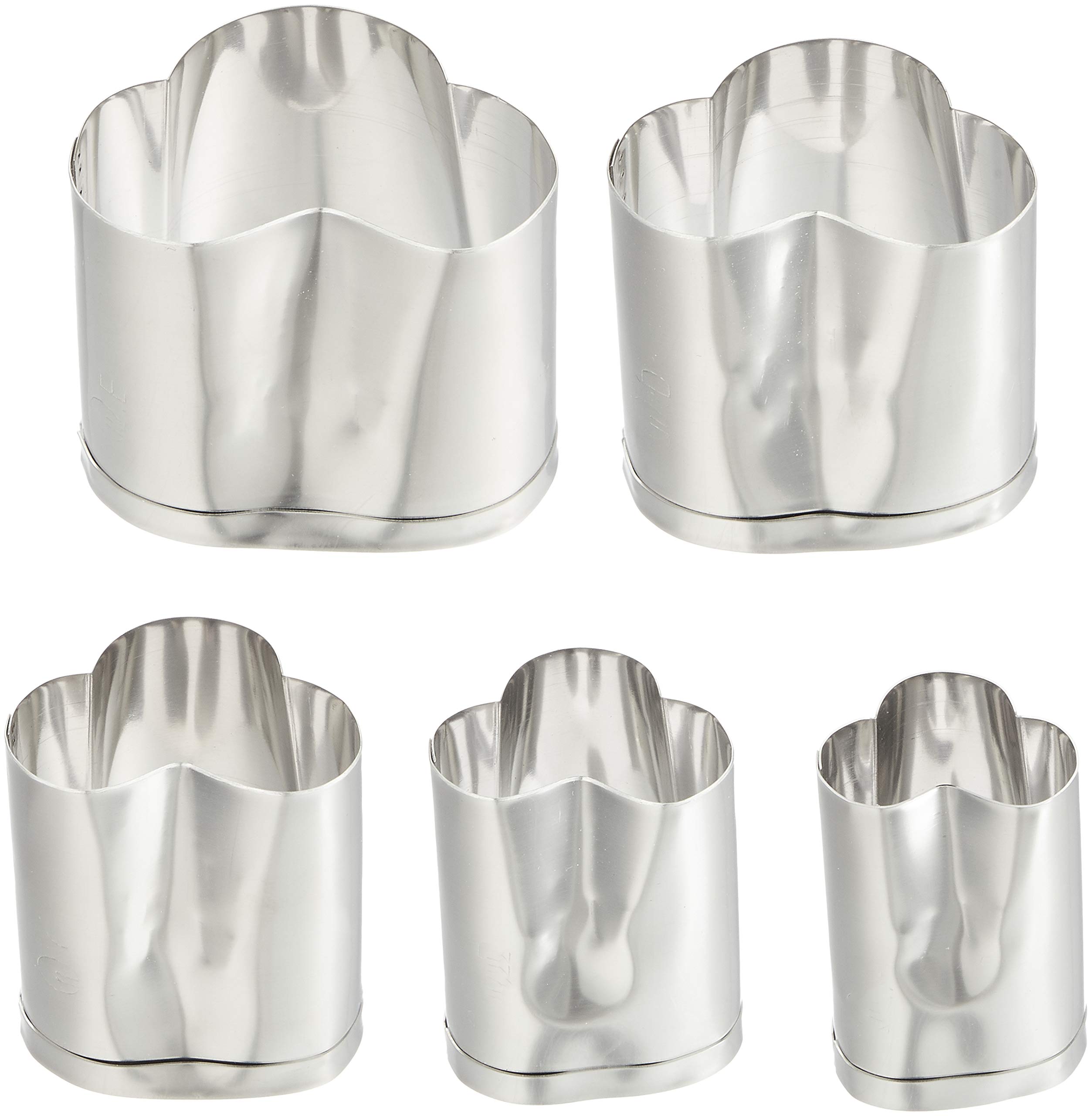 Amazon｜遠藤商事 業務用 手造り業務用抜型(5ヶ組) 松 18-8ステンレス