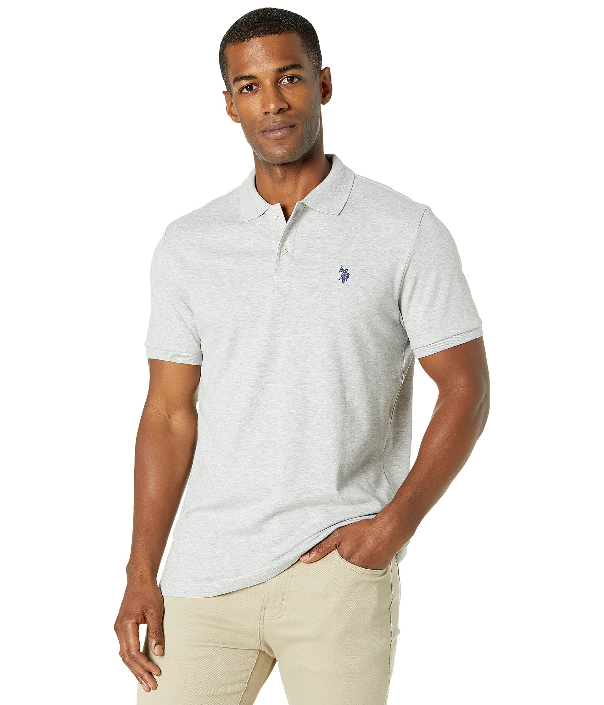 Mens Solid Interlock Polo Shirt Polo Shirt