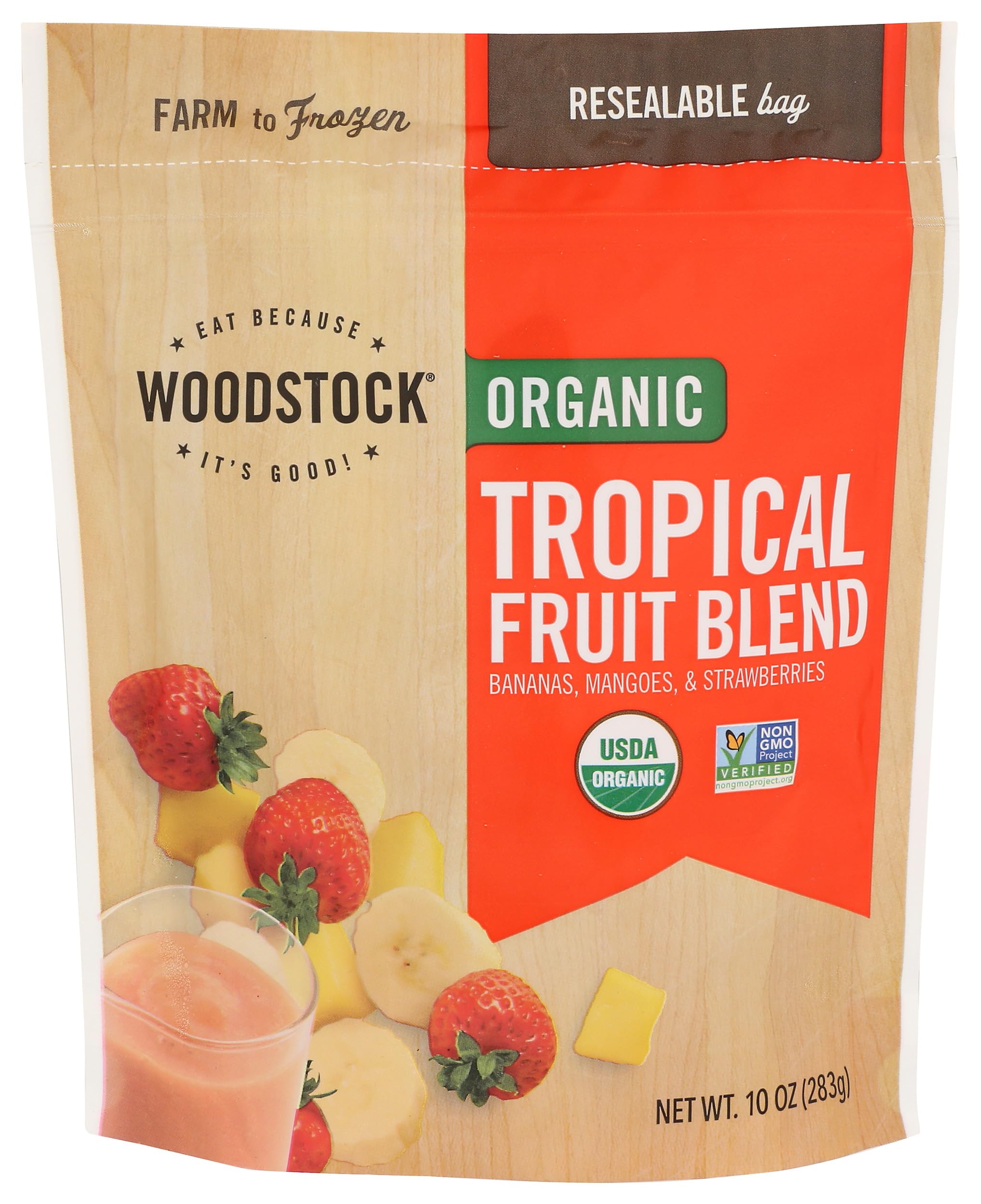 WOODSTOCK FRZN FRT TRPCL BLEND ORG 10 OZ