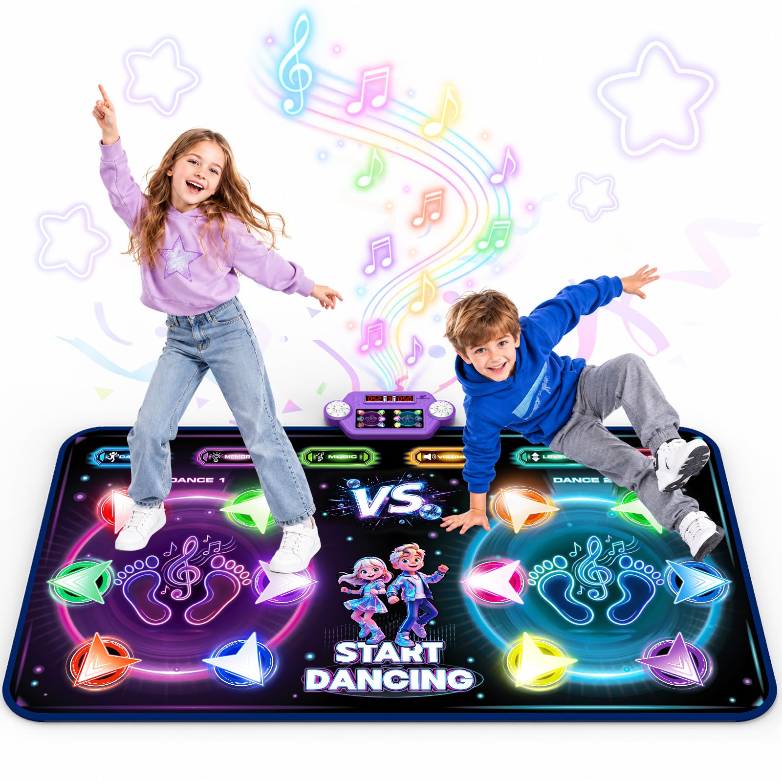 maysida Light-up Double-Sided Dance Mat - Rechargeable Version