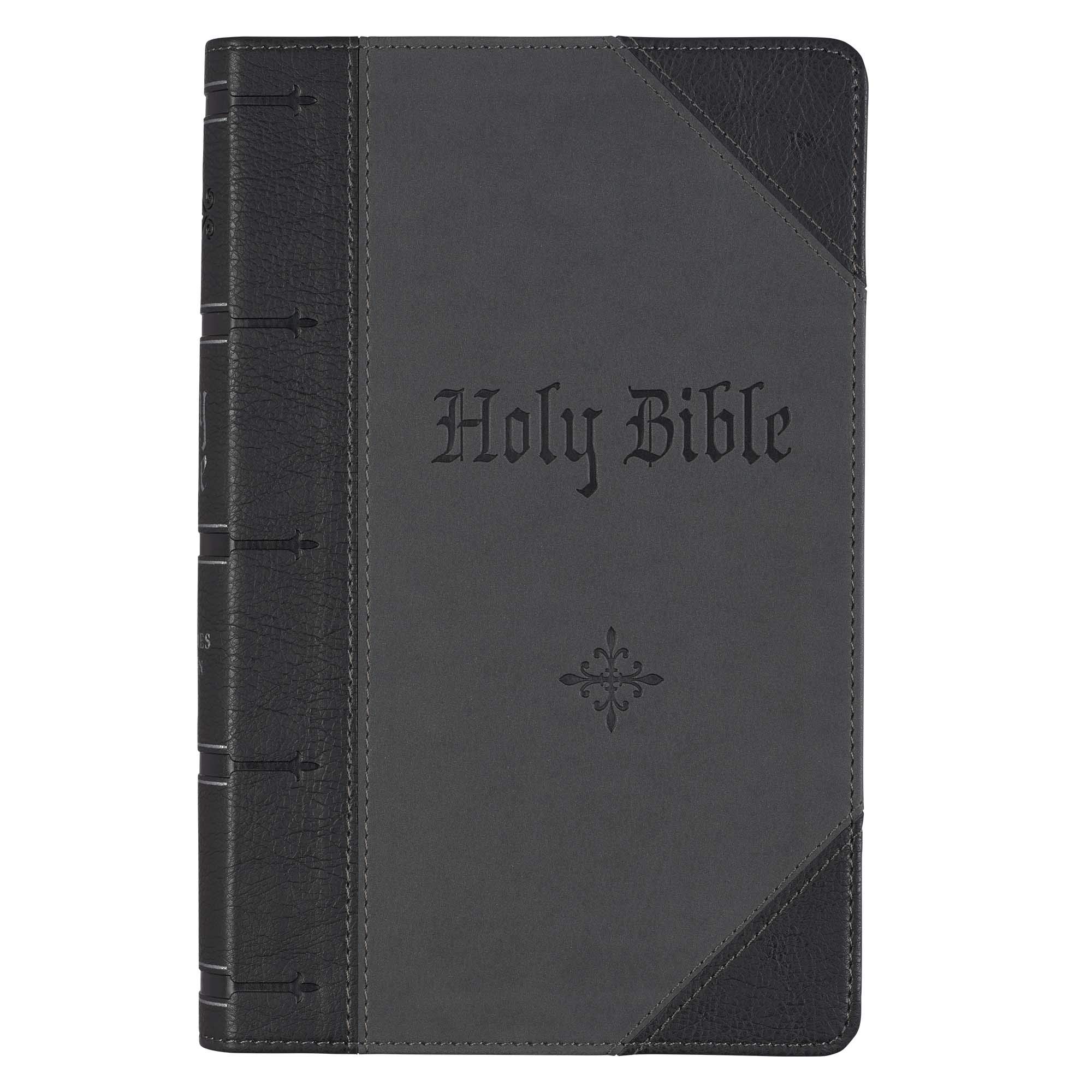 KJV Bible Giant Print 2-Tone Black/Dark Gray
