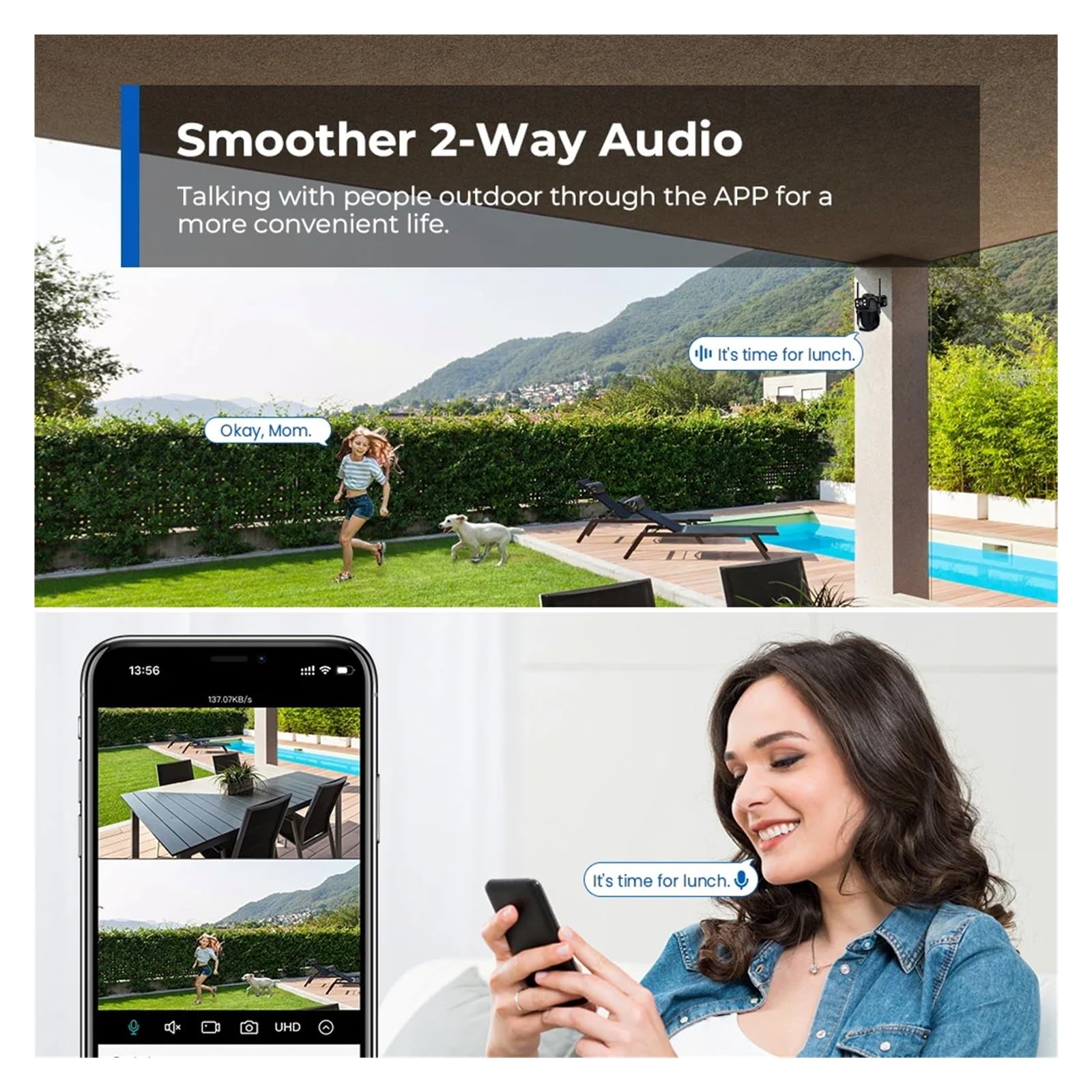 Caméra WiFi PTZ à Double Objectif 8MP 4K
