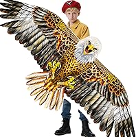 YFAFENGS Bald Eagle Kite for Adults & Kids - Durable Easy Fly Kite with Realistic 3D Design for Beach Park Family Fun