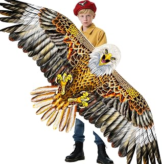 YFAFENGS Bald Eagle Kite for Adults & Kids - Durable Easy Fly Kite with Realistic 3D Design for Beach Park Family Fun