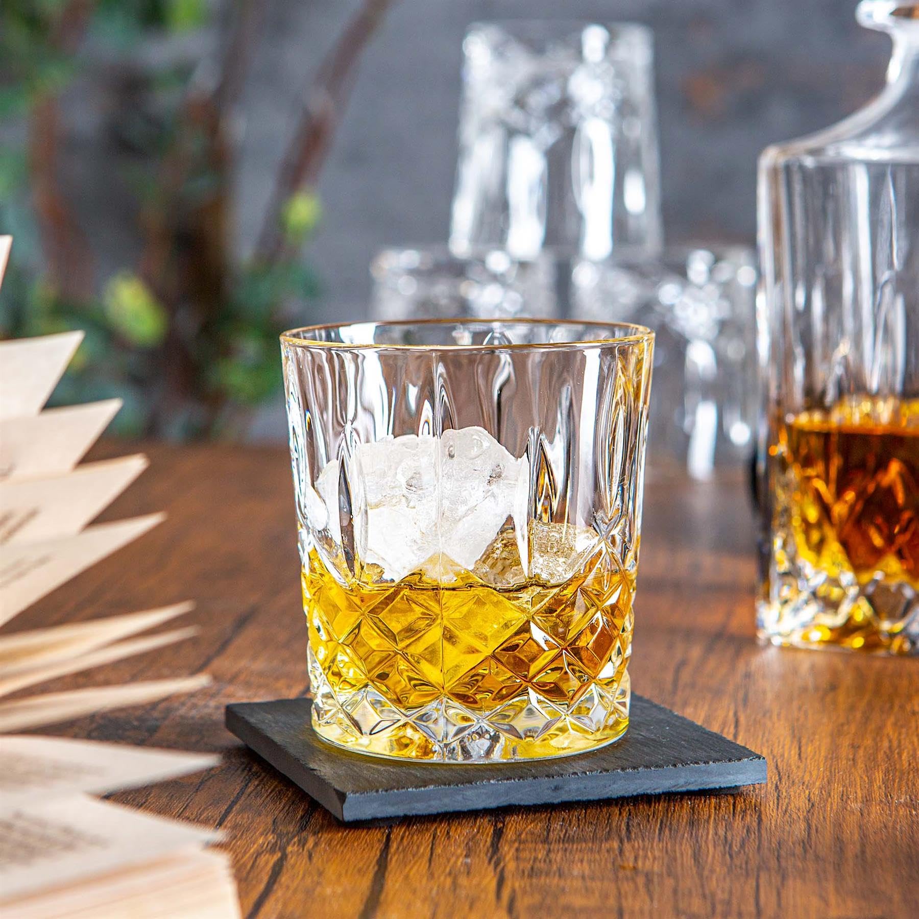 RCR Crystal Orchester Geschnittenes Glas Dof Doppelte Altmodische Whiskygläser Trinkgläsers Set - 340ml - Pack Von 12