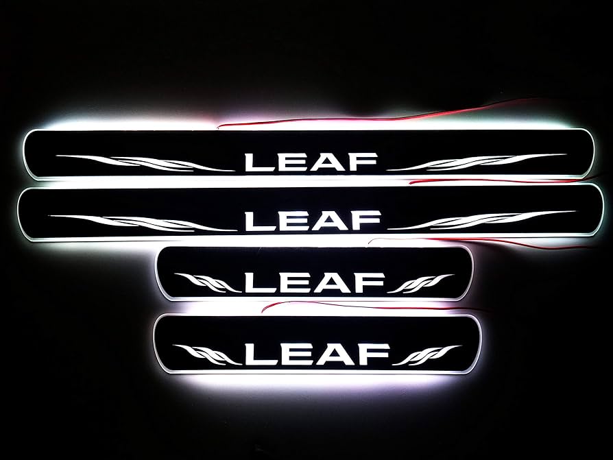 日産リーフ ZE1 スカッフプレート（ブルーLED） Amazon | IDHIA リーフ LEAF LED キッキングプレート