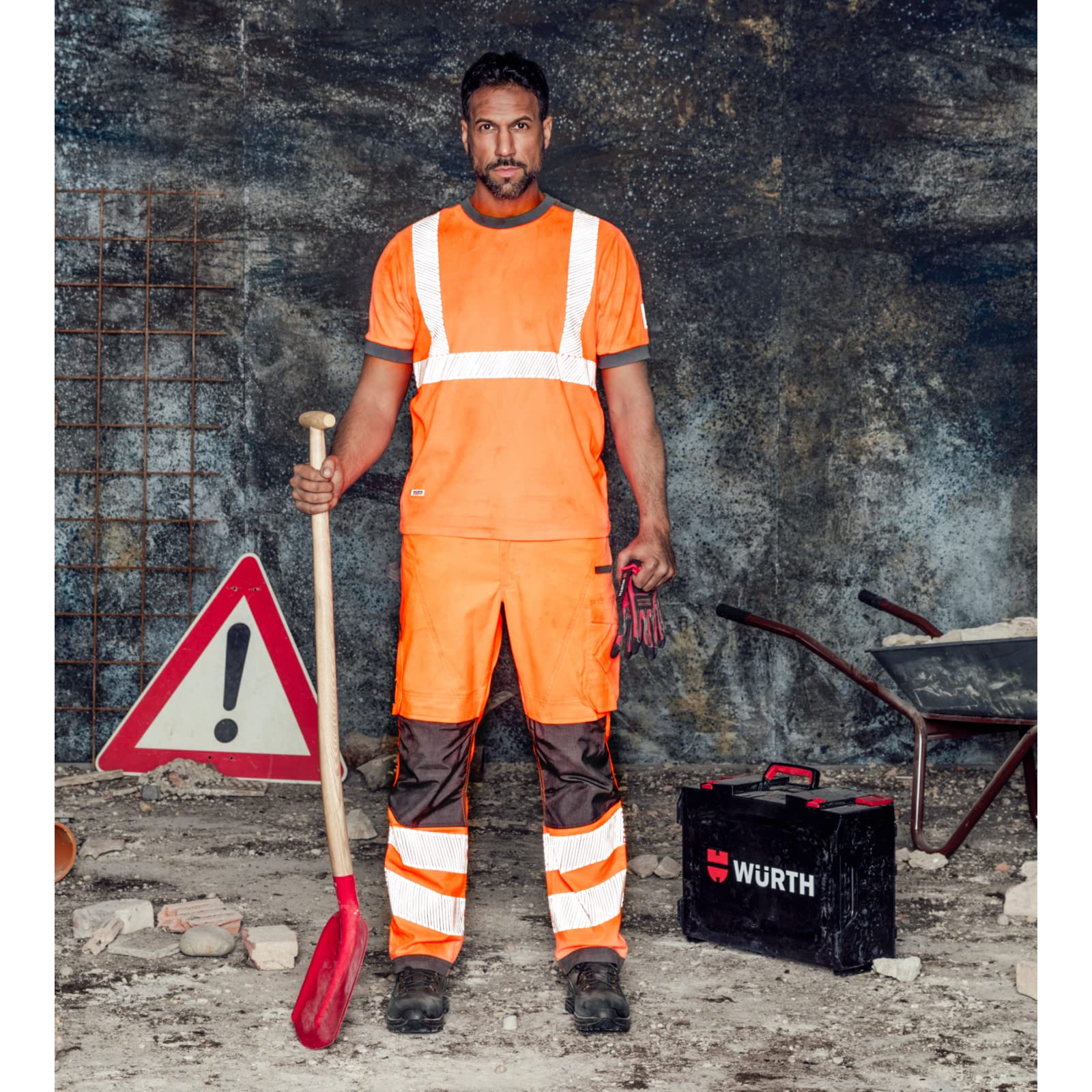 WÜRTH MODYF Warnschutz Bundhose Neon EN 20471 2 - professionelle Arbeitshose für Herren - Warnschutzhose mit Reflektoren - in den Größen 24-118 in Gelb und weiteren Farben