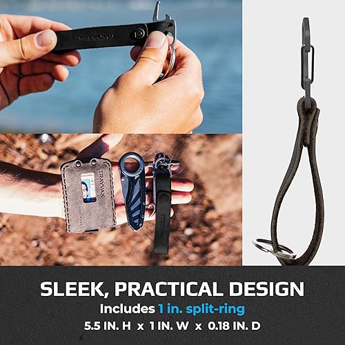 Miniatura 5 de Trayvax Keyton Clip Mosquetón Llavero Acero Inoxidable, Negro, Metal Negro, Stealth Negro, Negro