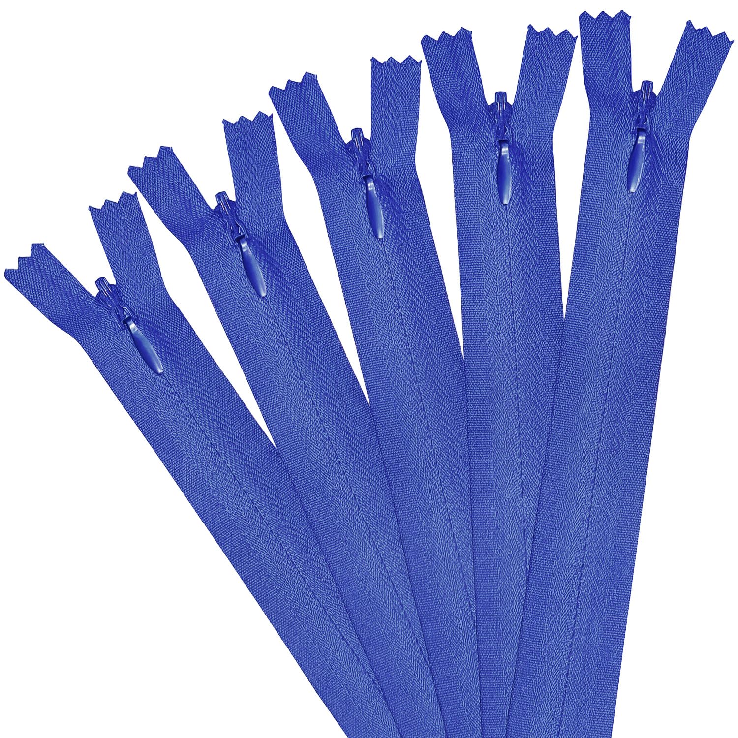 5Pcs Invisible Zip, 40cm/16 Inch Zip Nylon Zips for Sewing Concealed Invisible Zipper for Tailor Sewing Accessories Pillows Cushions Skirts Pants Clothes Bags (Royal Blue)