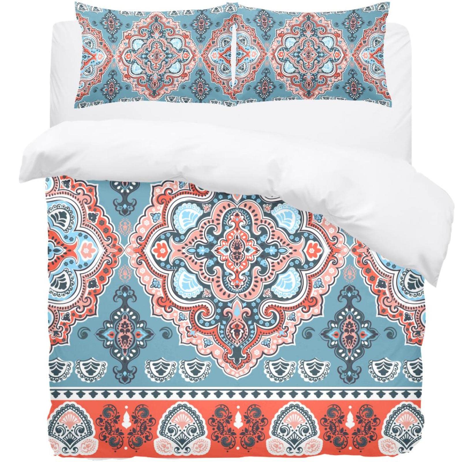 Housse de couette fleurie et taie d'oreiller pour une chambre cosy et douce