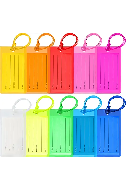 Sodsay Sodsay 10 Pack Luggage Tags Suitcases Plastic...