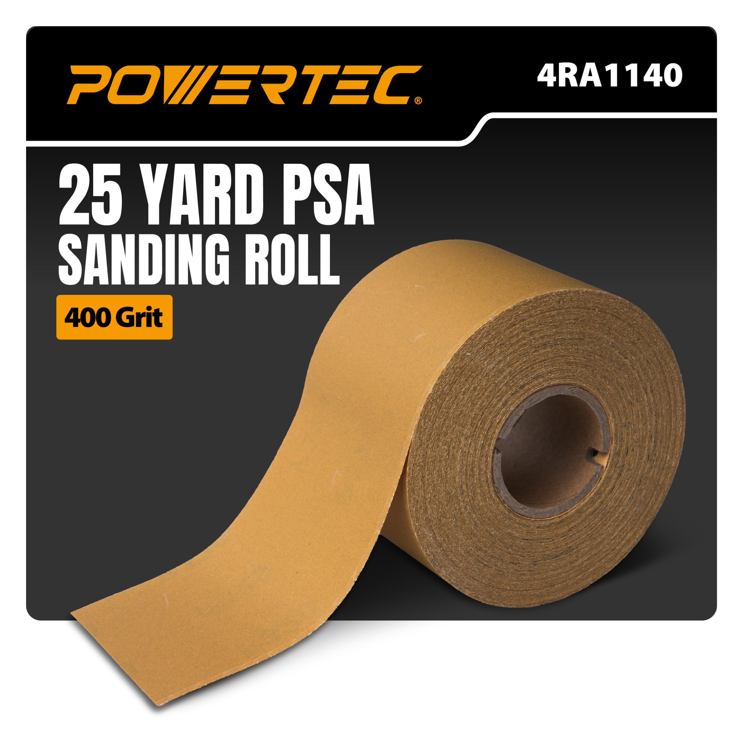 POWERTEC Sandpaper Roll - 80 Grit, 25 Yards -10