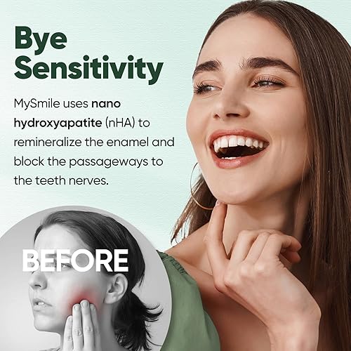 Miniatura 2 de MySmile Pasta de dientes sin flúor, pasta de dientes nano hidroxiapatita para dientes sensibles, fortalece el esmalte, remineraliza y blanquea los