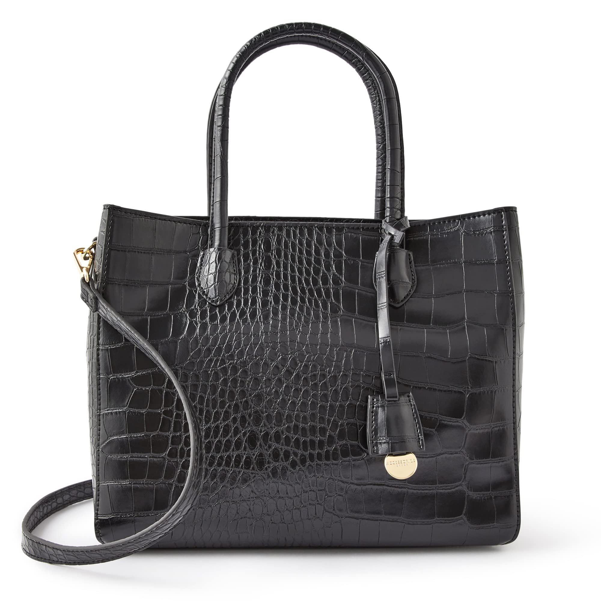 accessorize London Women's Gemma croc handbag with adjustable strap |hand bags for women stylish |Shoulder bags for women | Work bag for woman-picture-28
