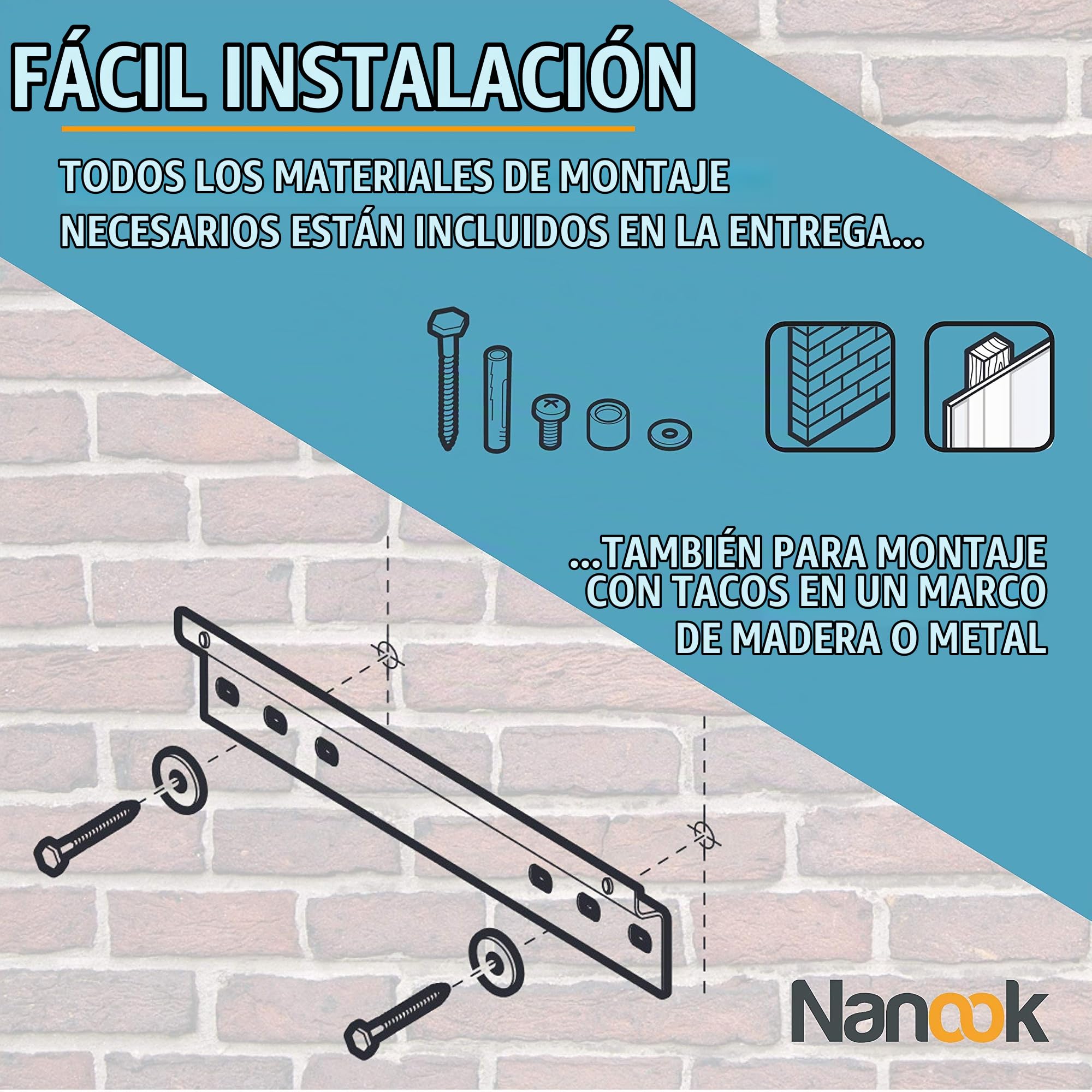 NANOOK Soporte de Pared para TV inclinable para televisores de 40-65 Pulgadas (102-165 cm), Ultradelgado, Soporte para televisores LED, QLED y OLED, Soporte Universal, VESA 100x100 a 600x400