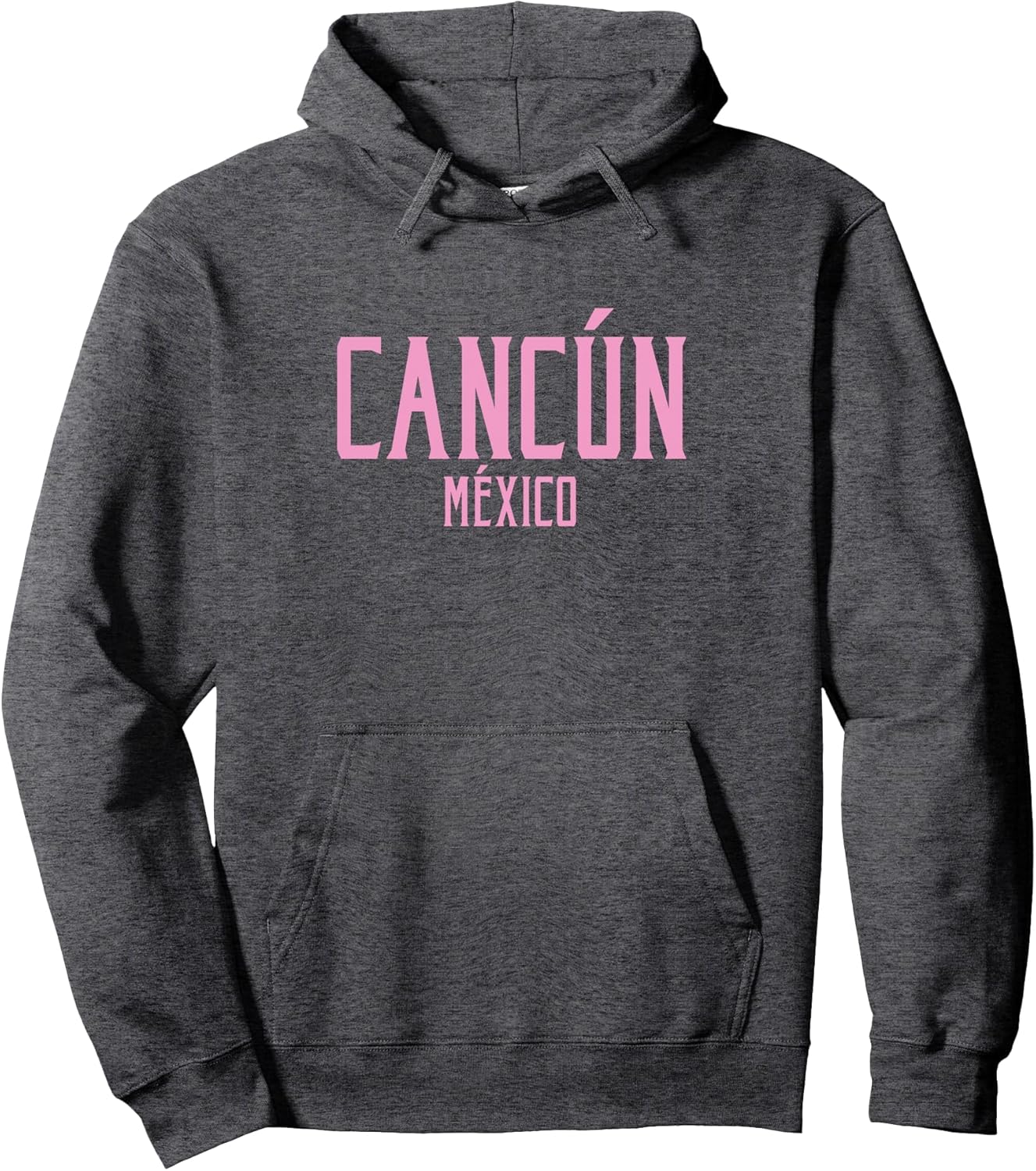 Cancun Mexico Text Pink Print Pullover Hoodie
