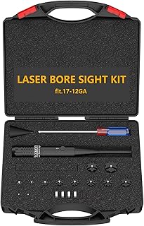 Bore Sight Kit Green/Red Laser Boresighter with Button Switch for.17 to 12GA Caliber Rifles Handgun Red Laser Sight - Theopot