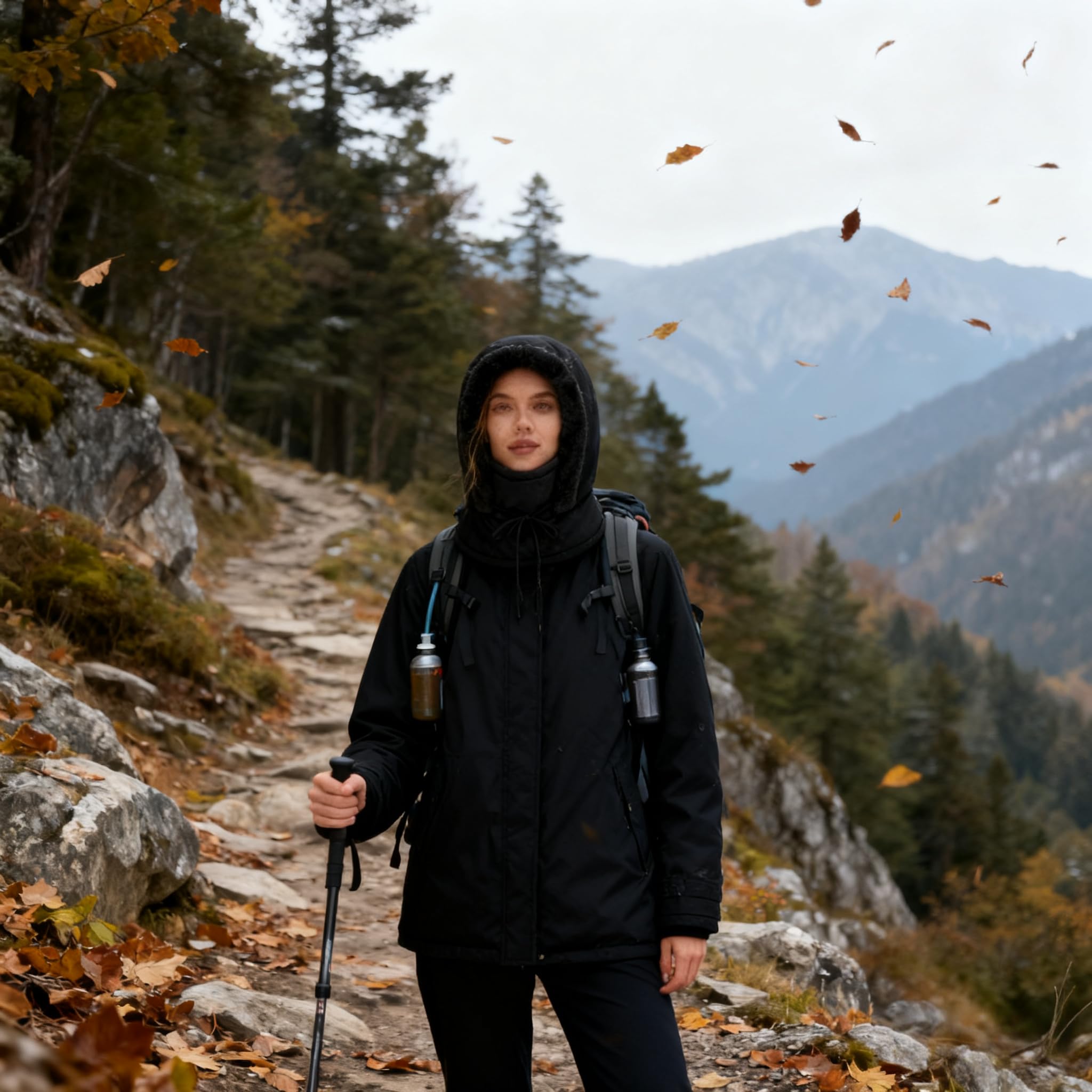 Cagoule Polaire Hiver, Chapeau Balaclava Hiver Anti-Vent, Bonnet Echarpe Cache Cou Thermique Homme Femme Réglable par Cordon, Multifonction Bonnet pour Ski, Cyclisme Activités Outdoor