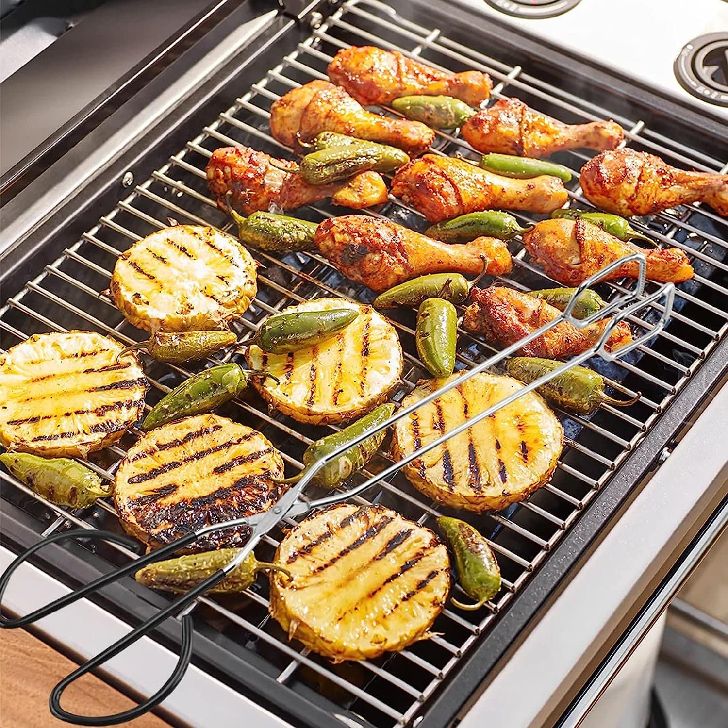 Tijeras de Acero Inoxidable para cocinar, Pinzas para Carne, Pinzas para Hornear Pan, Pinzas para Barbacoa