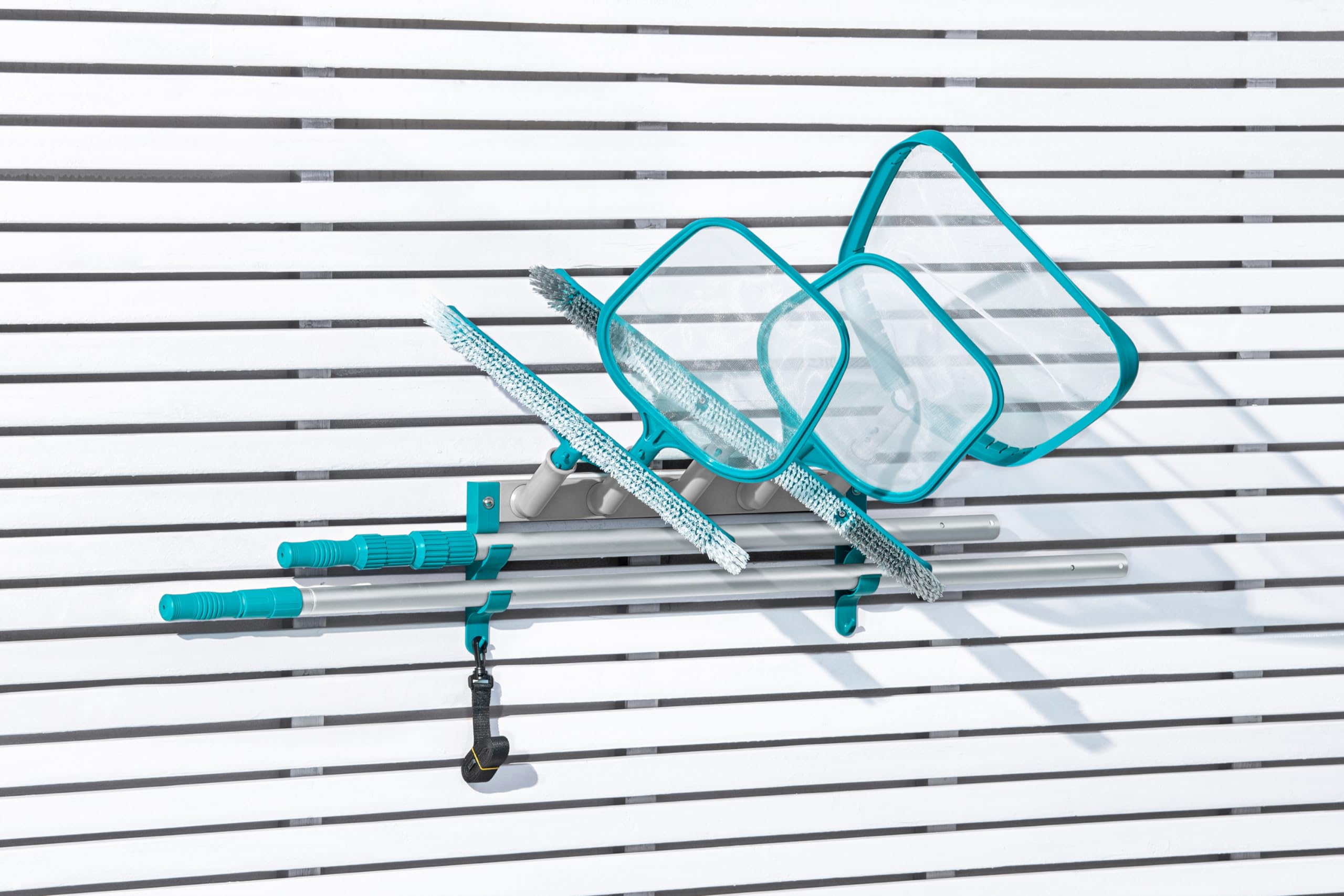 BESTWAY Organizador de Accesorios de Piscina StorePro 57x18,2x42 cm Plateado