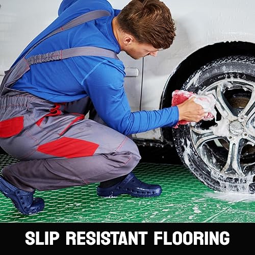 Miniatura 45 de TUFFIOM Tapete de suelo de garaje de 7.5 x 20 pies, placa de diamante gruesa de PVC, rollo de suelo para debajo del automóvil, alfombrillas