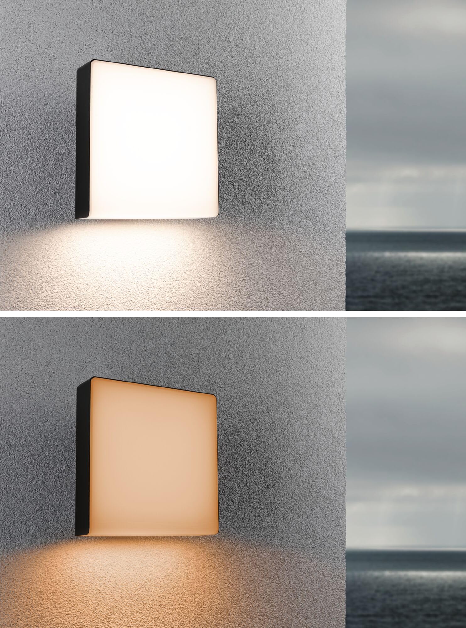 Paulmann 94842 LED Außenwandleuchte Smart Home Zigbee Azalena Bewegungsmelder IP44 250x97mm Tunable Warm 8,5W 700lm Anthrazit Außenleuchte
