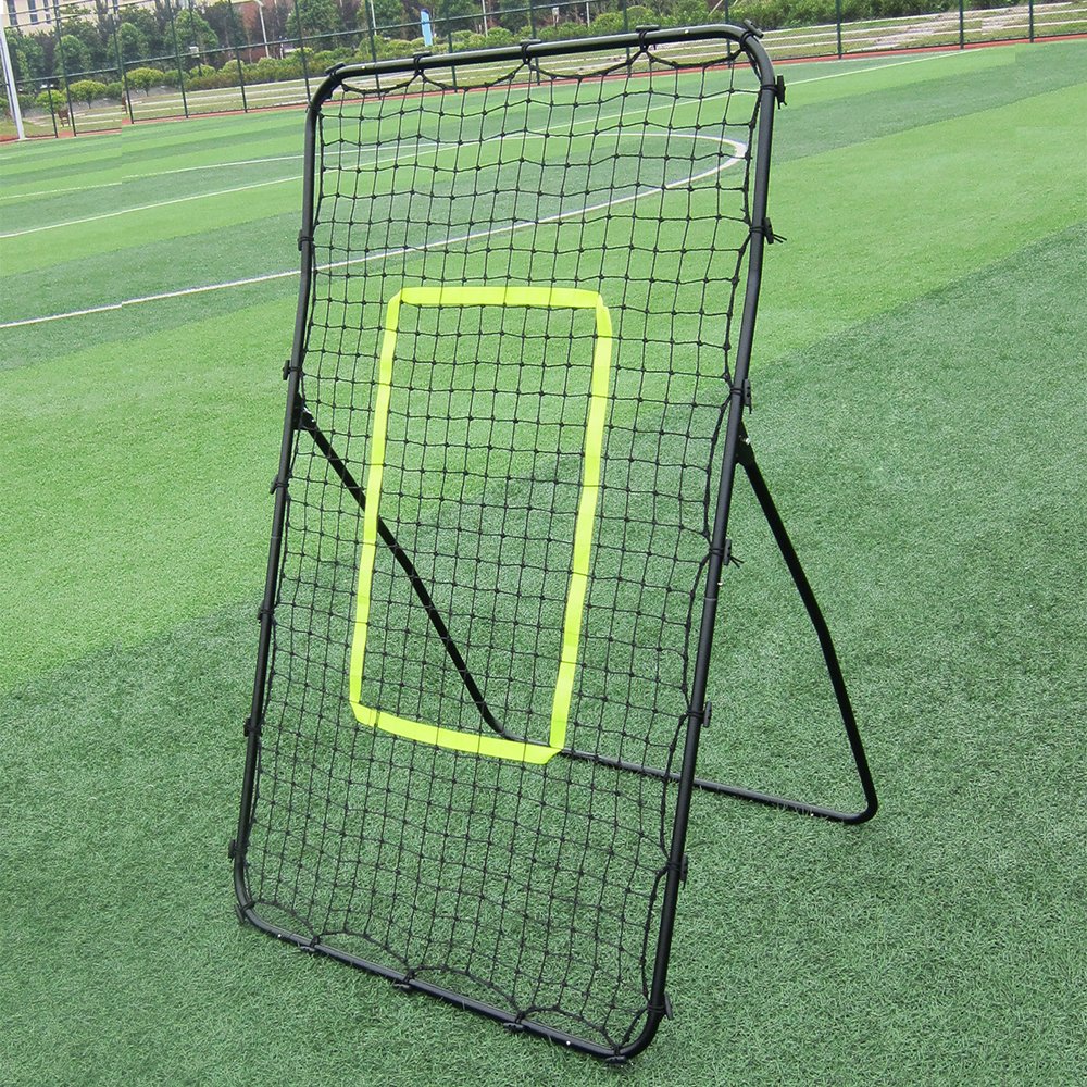 Baseball Rebounder and Fielding Trainer, Perfect Youth Baseball Training Equipment, Heavy Duty All-Weather Steel Construction 55 x 36 Inch (Type#B)