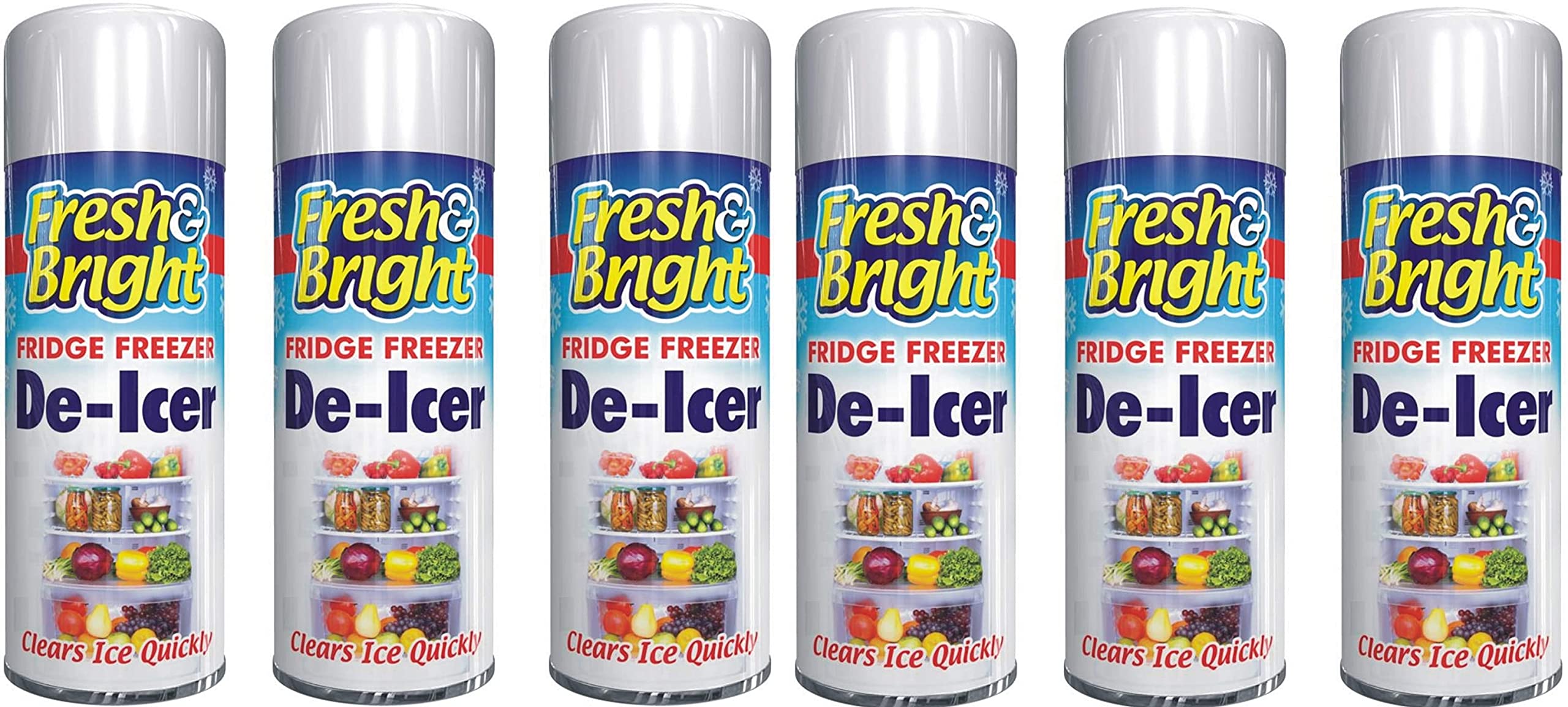 Fridge Freezer De-Icer Spray 200ml Quick Ice Remover Anti-Bacterial Deicer Spray UK (6X De-Icer Spray 200ml)