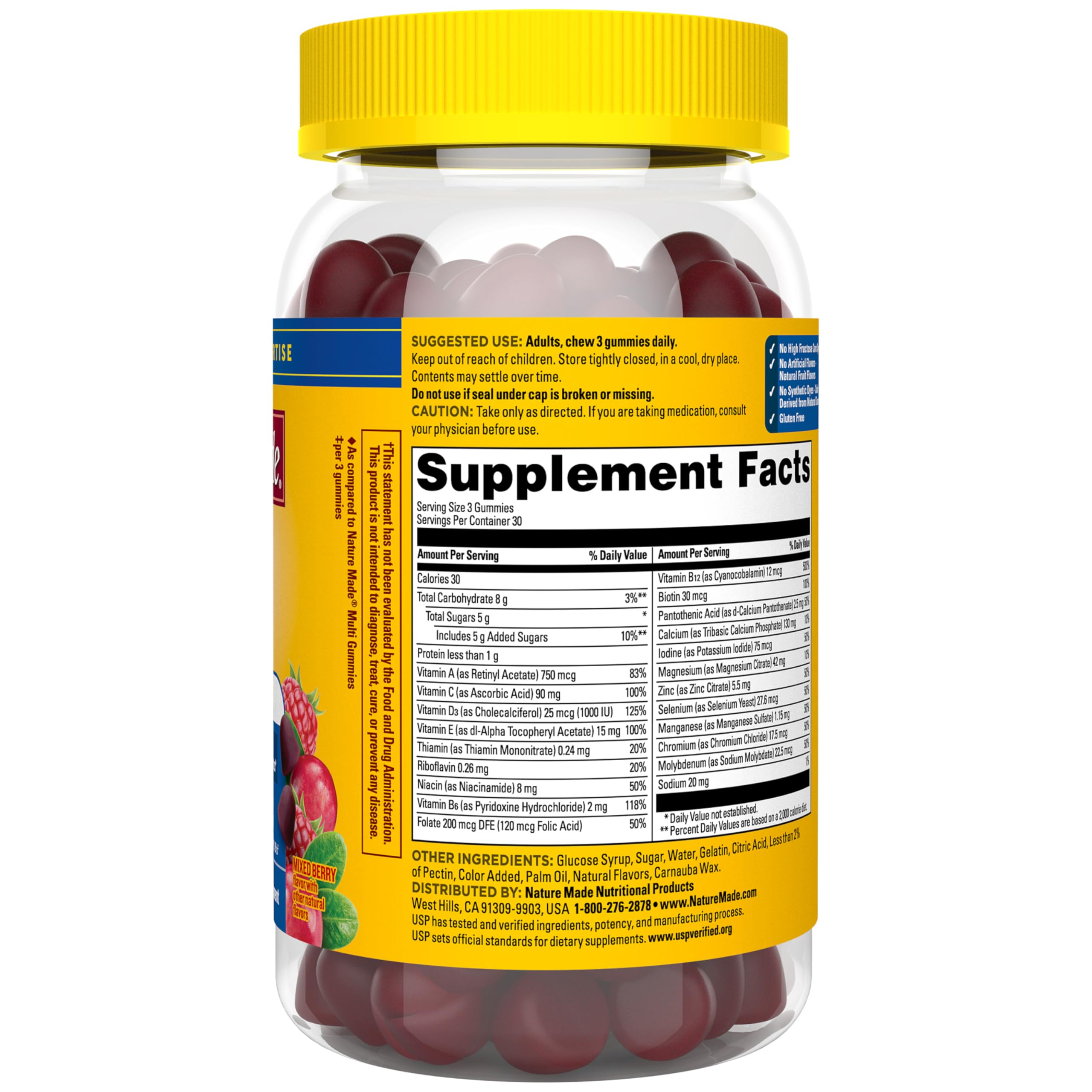 Nature Made Advanced Mens Gummy Multivitamins, 90 Multi Vitamin Gummies — Amazon image 11
