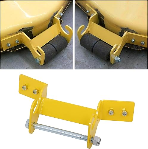 Miniatura 3 de ECOTRIC Soporte de suspensión frontal para cortacésped compatible con John Deere 425 445 455 acero amarillo (48 y 54 pulgadas)