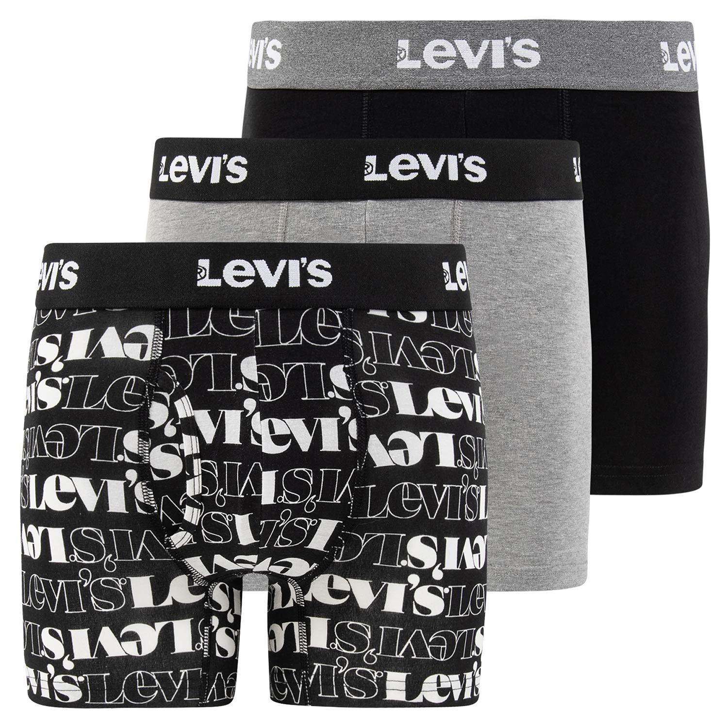 Levi'sBoxer Briefs for Men, Cotton Stretch Breathable Men's Underwear 3 Pack