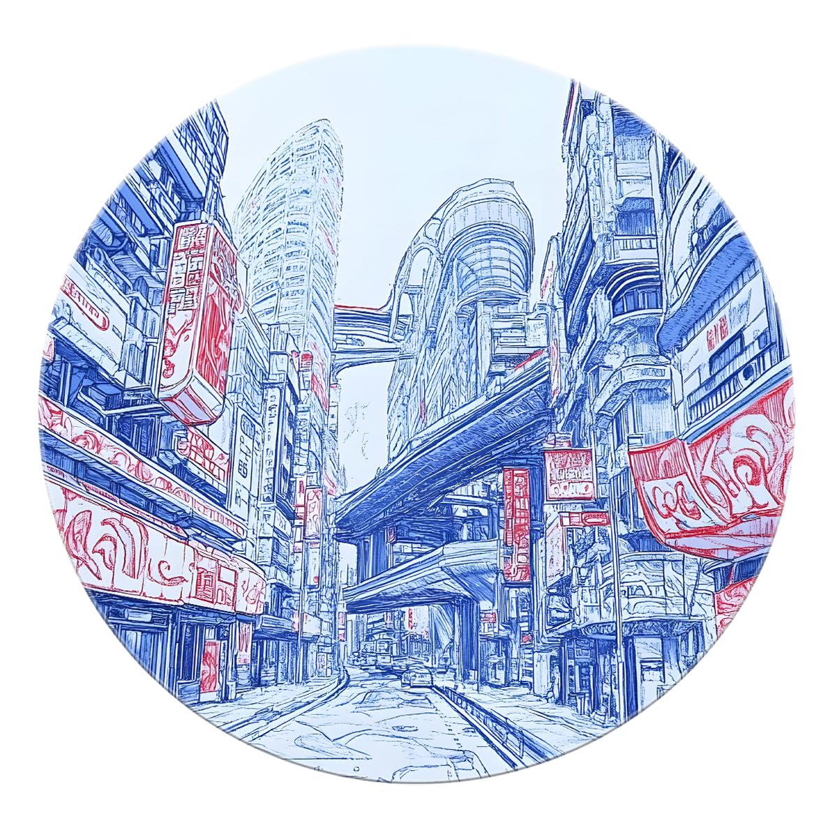 Tapis rond palmier antidérapant et pliable pour chambre moderne