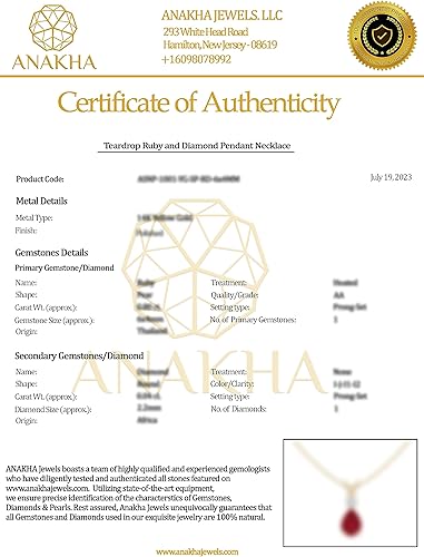 Miniatura 6 de ANAKHA Colgante infinito de lágrima de zafiro azul natural con diamante para mujer en plata de ley oro macizo de 14 quilates