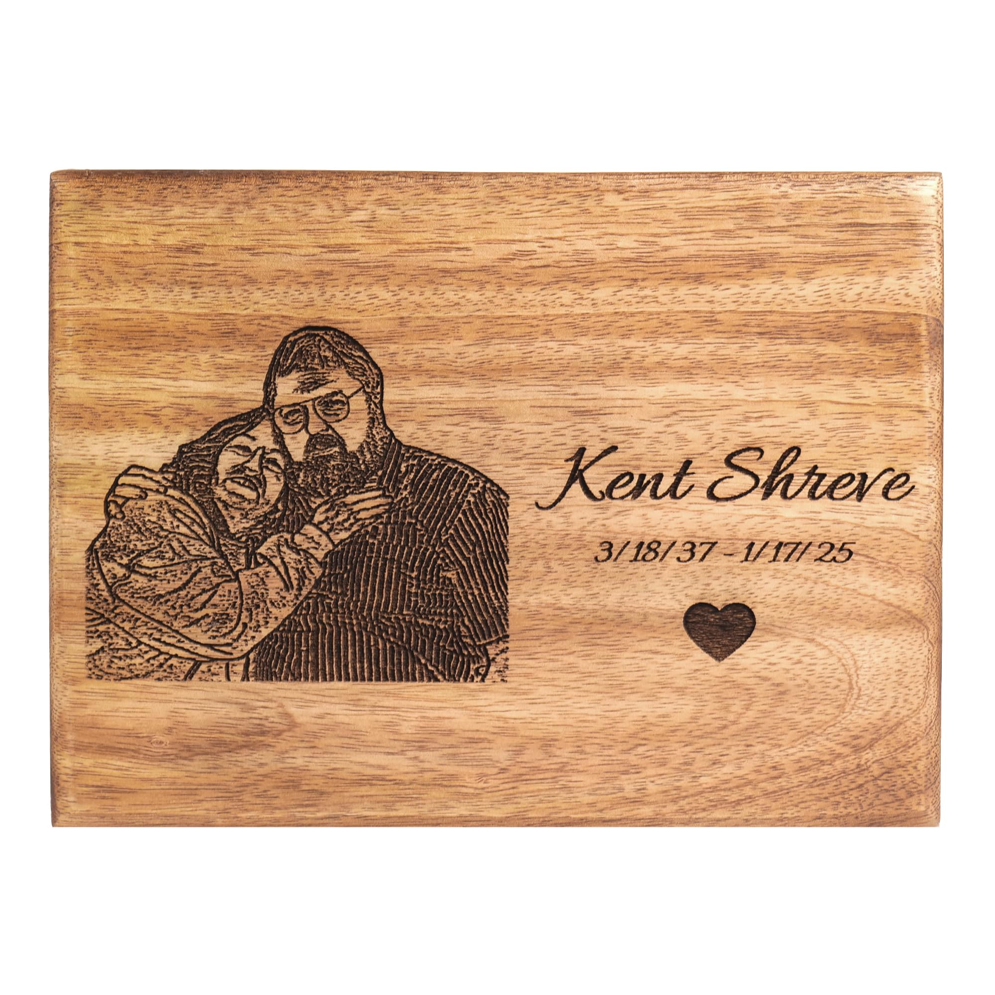 Urnas de cremación funerarias personalizadas hechas a mano para cenizas humanas para adultos, urnas de entierro para columbario, urna con foto grabada