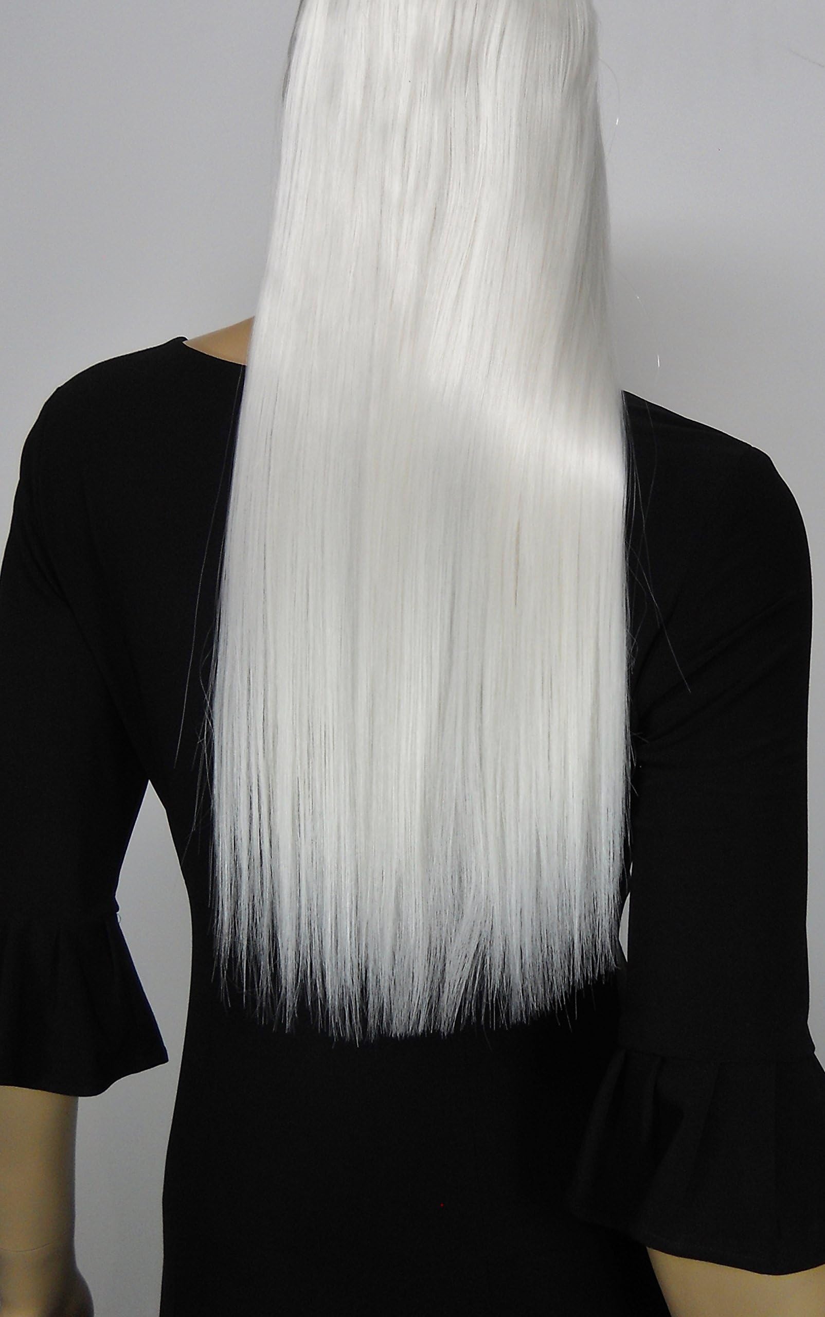 #60 Bleach Blonde 20" Halo - Flip in Synthetic Hair Extensions on a Wire Heat Resistant to 350