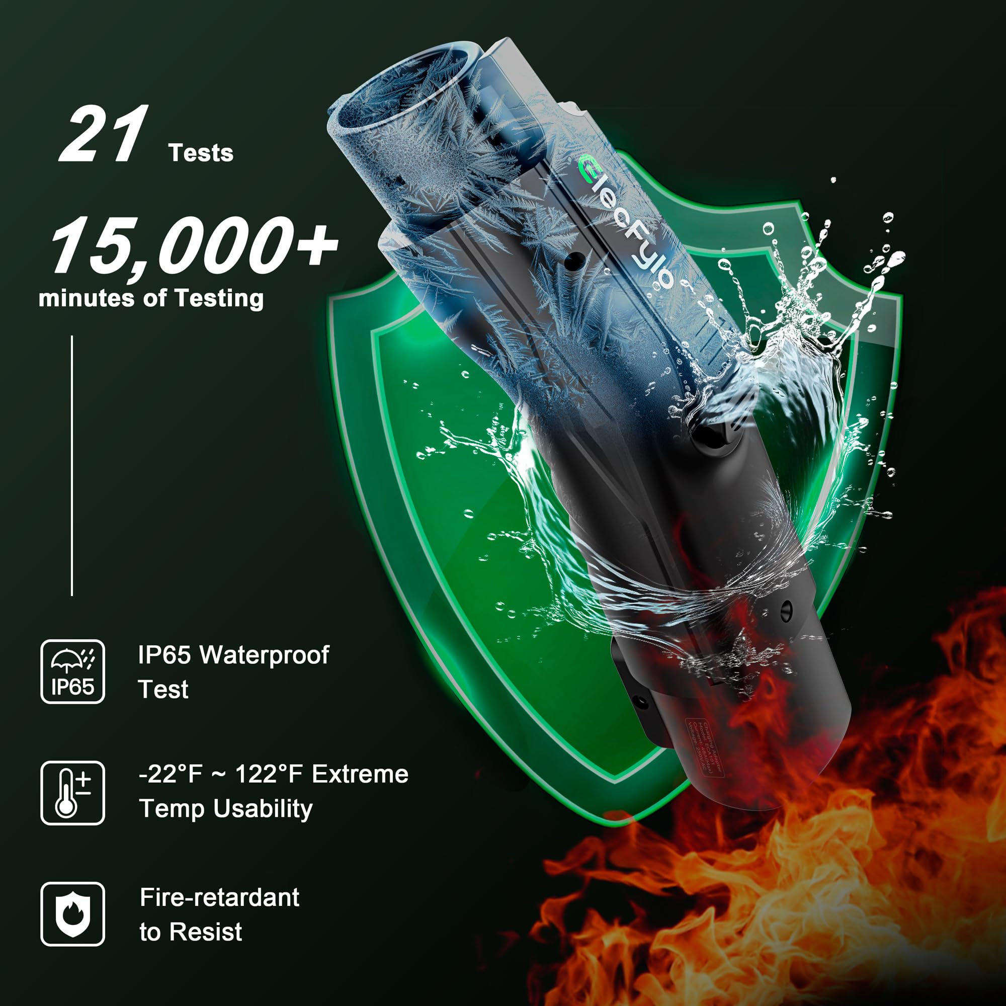 J1772 Zu Tesla Ladeadapter (max. 48A/250V) – Für Tesla Wall Connector & Destination Charger, Schwarz, UL-getestet