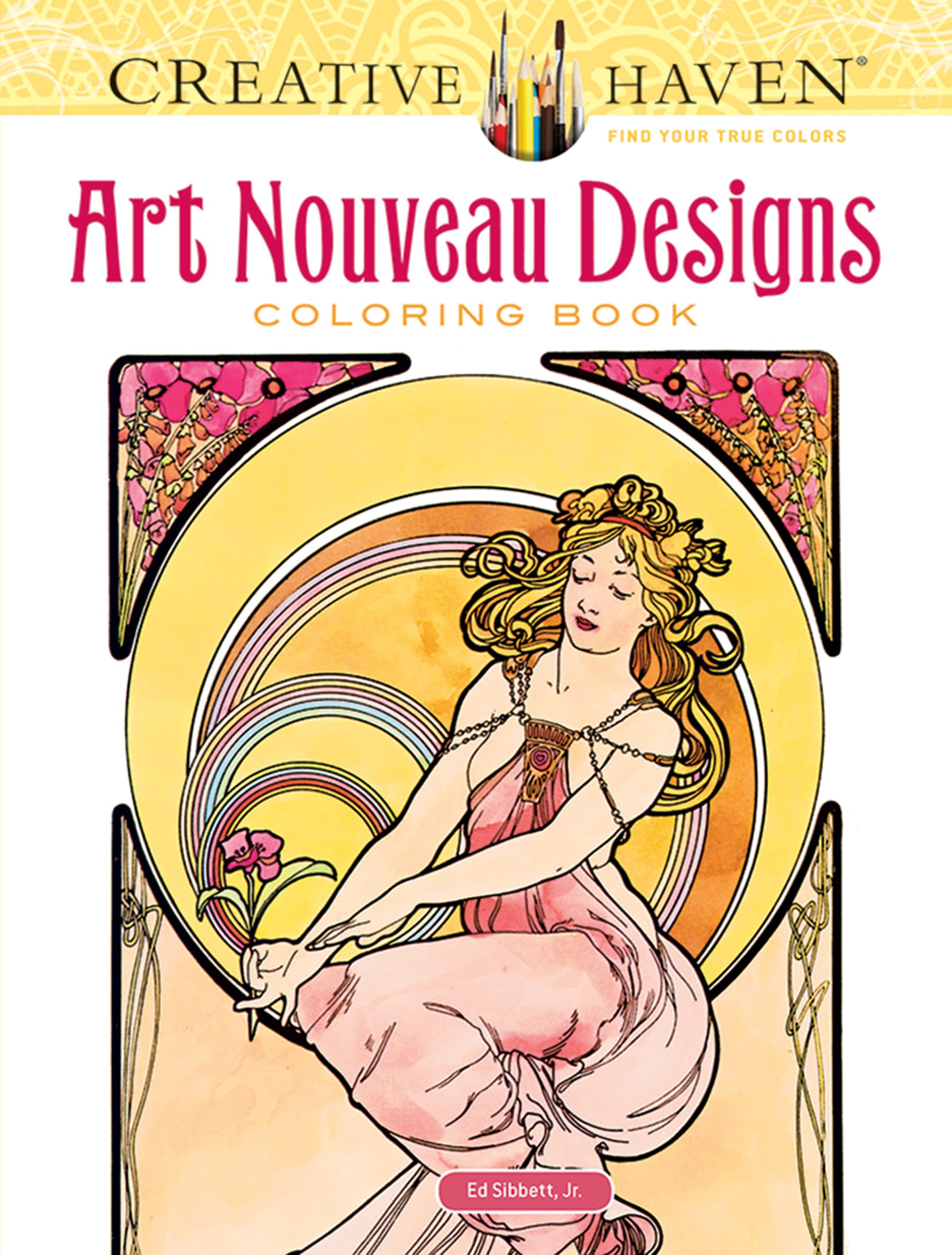 Creative Haven Art Nouveau Designs Coloring  by Alphonse Marie Mucha PAPERBACK