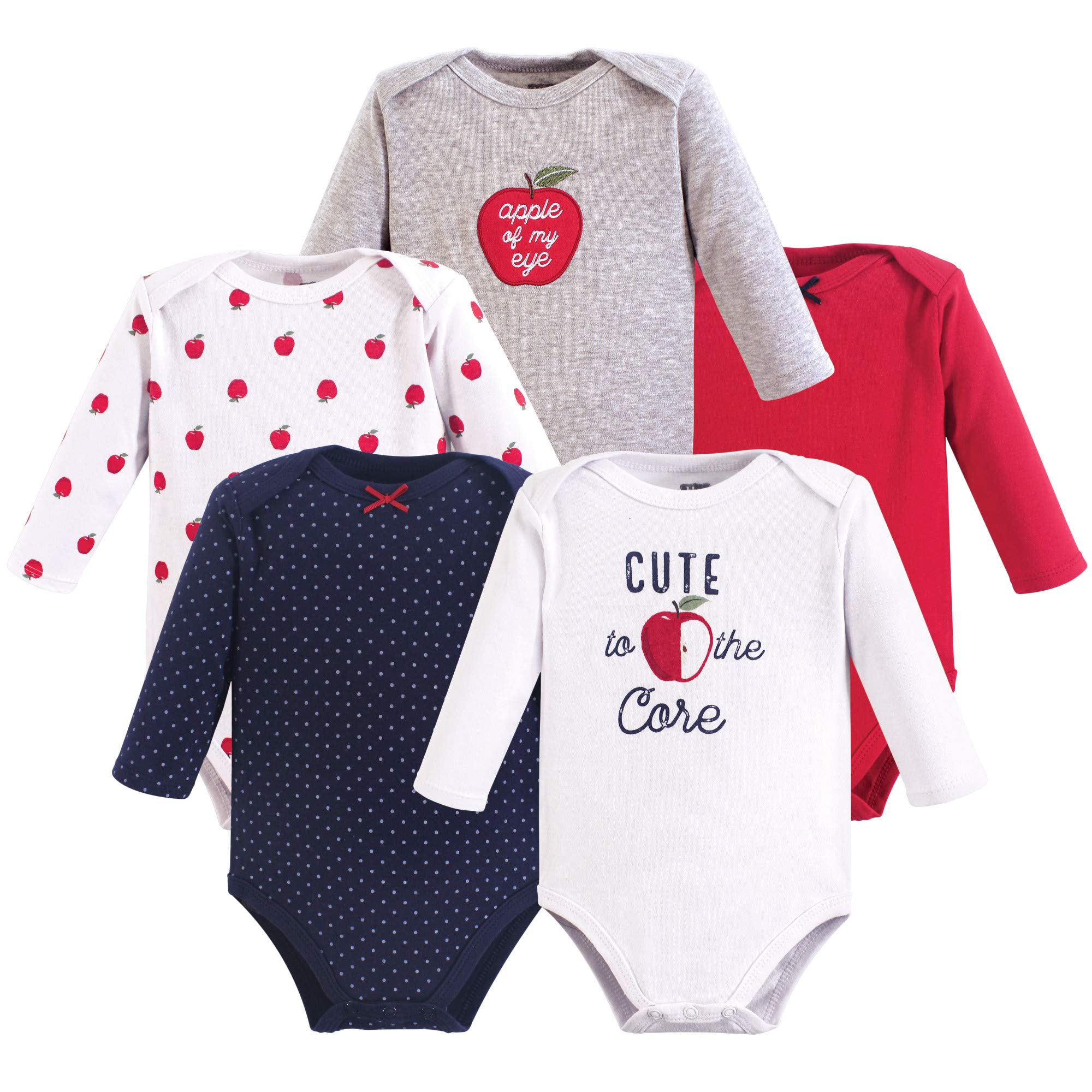 Hudson Baby unisex-baby Cotton Long-sleeve Bodysuits, Heather Gray, 3-6 Months — view 21