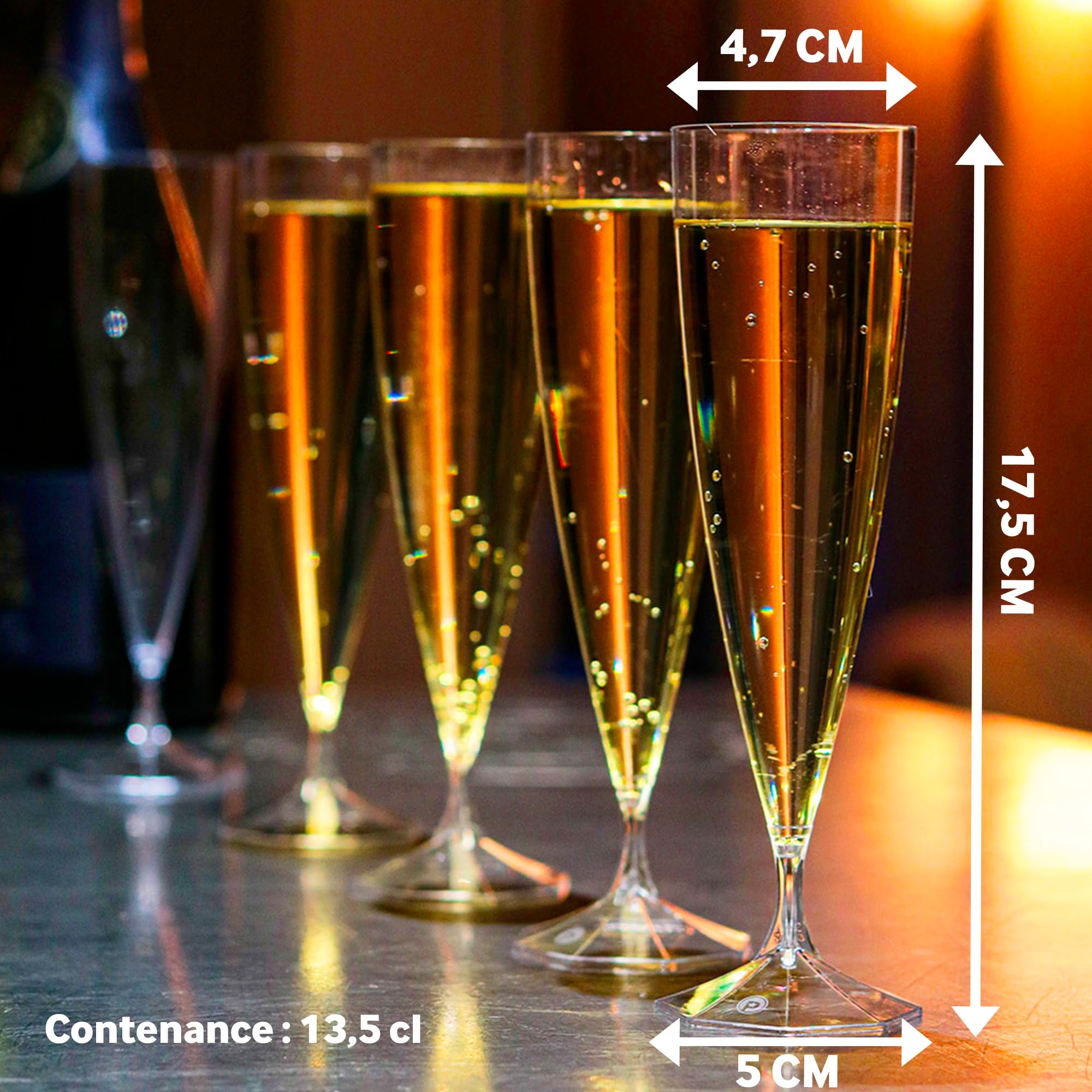 Table'Colors Pack 100 Verres Réutilisables et Recyclables - 50 Verres à Vin 17 cl + 50 Verres Tubes 20 cl - Qualité Supérieure, Lavables, Idéal Réceptions, Anniversaires, Mariages